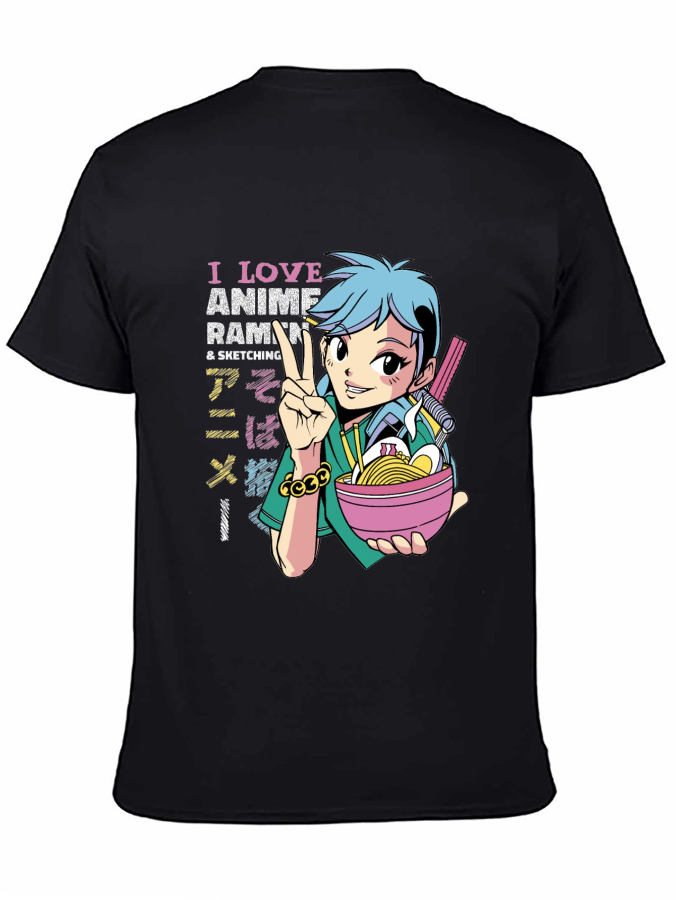 Anime Ramen Sketching T-Shirt