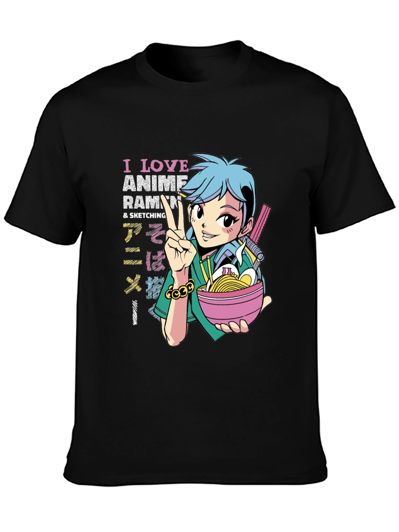 Anime Ramen Sketching T-Shirt