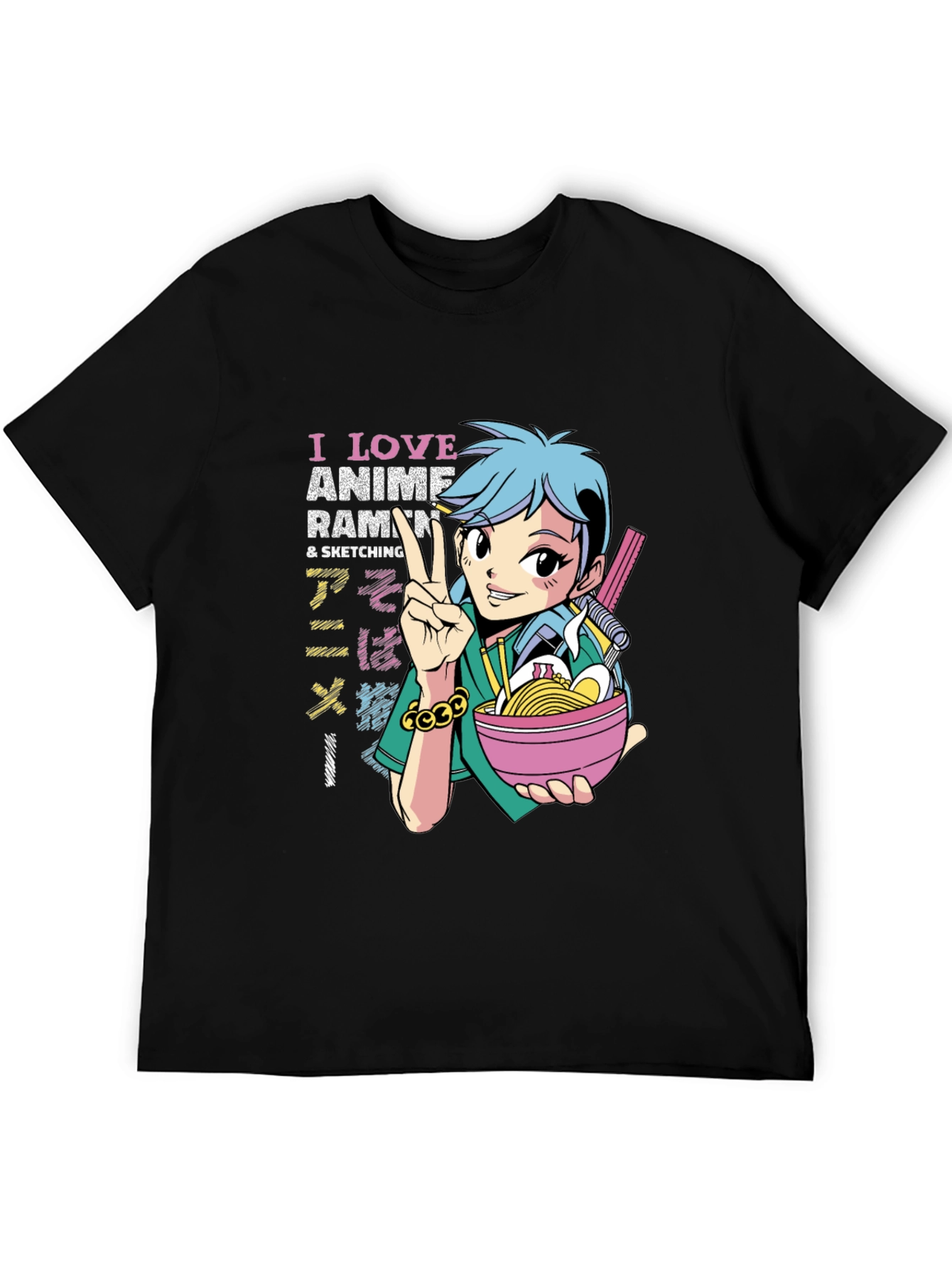 Anime Ramen Sketching T-Shirt