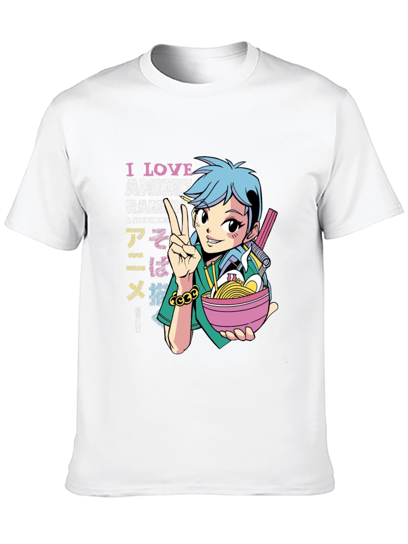 Anime Ramen Sketching T-Shirt