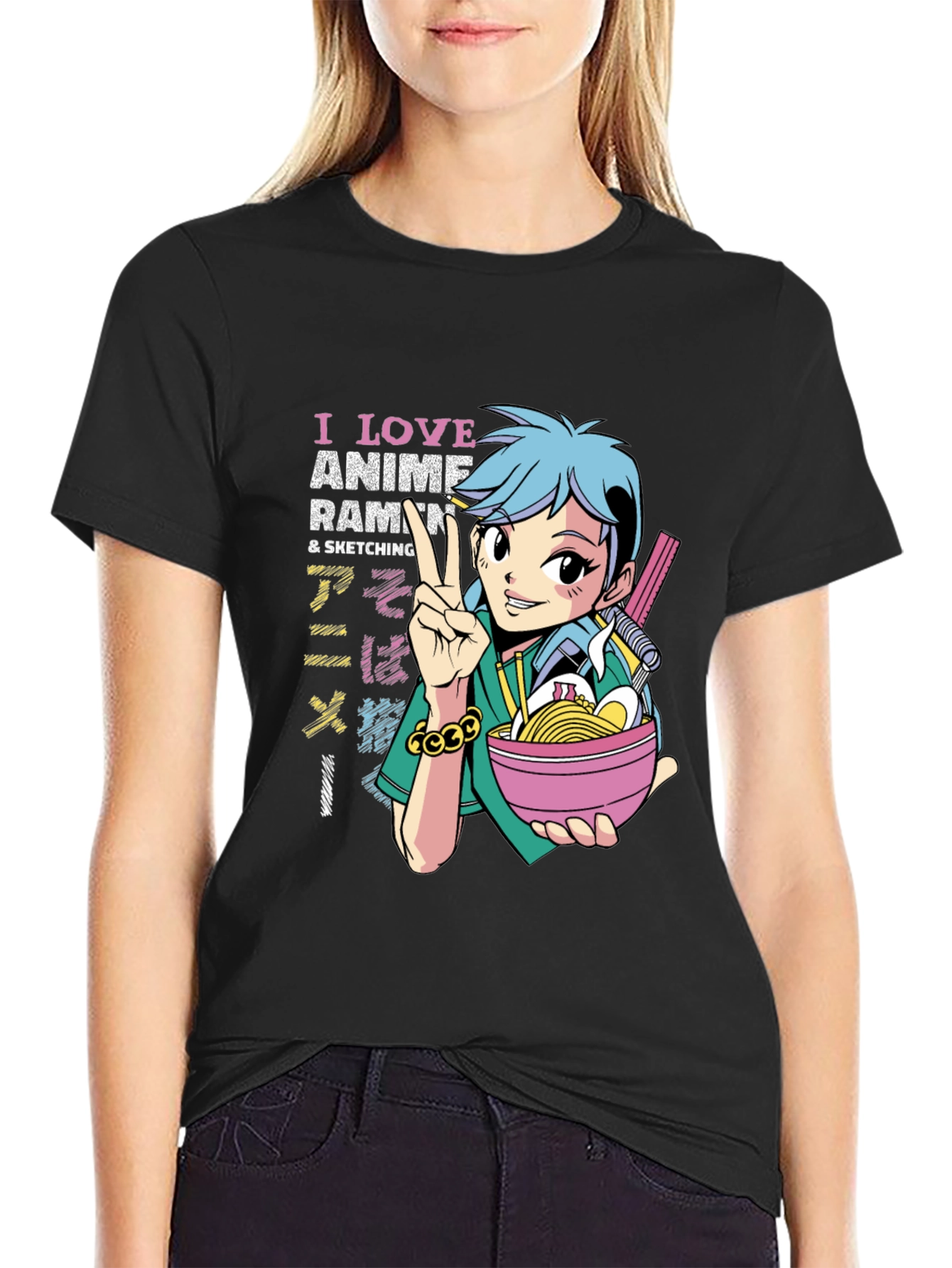 Anime Ramen Sketching T-Shirt