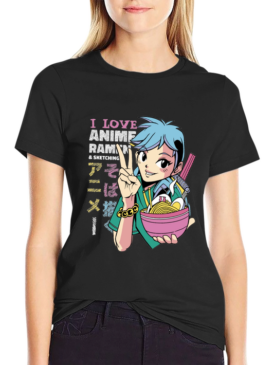 Anime Ramen Sketching T-Shirt