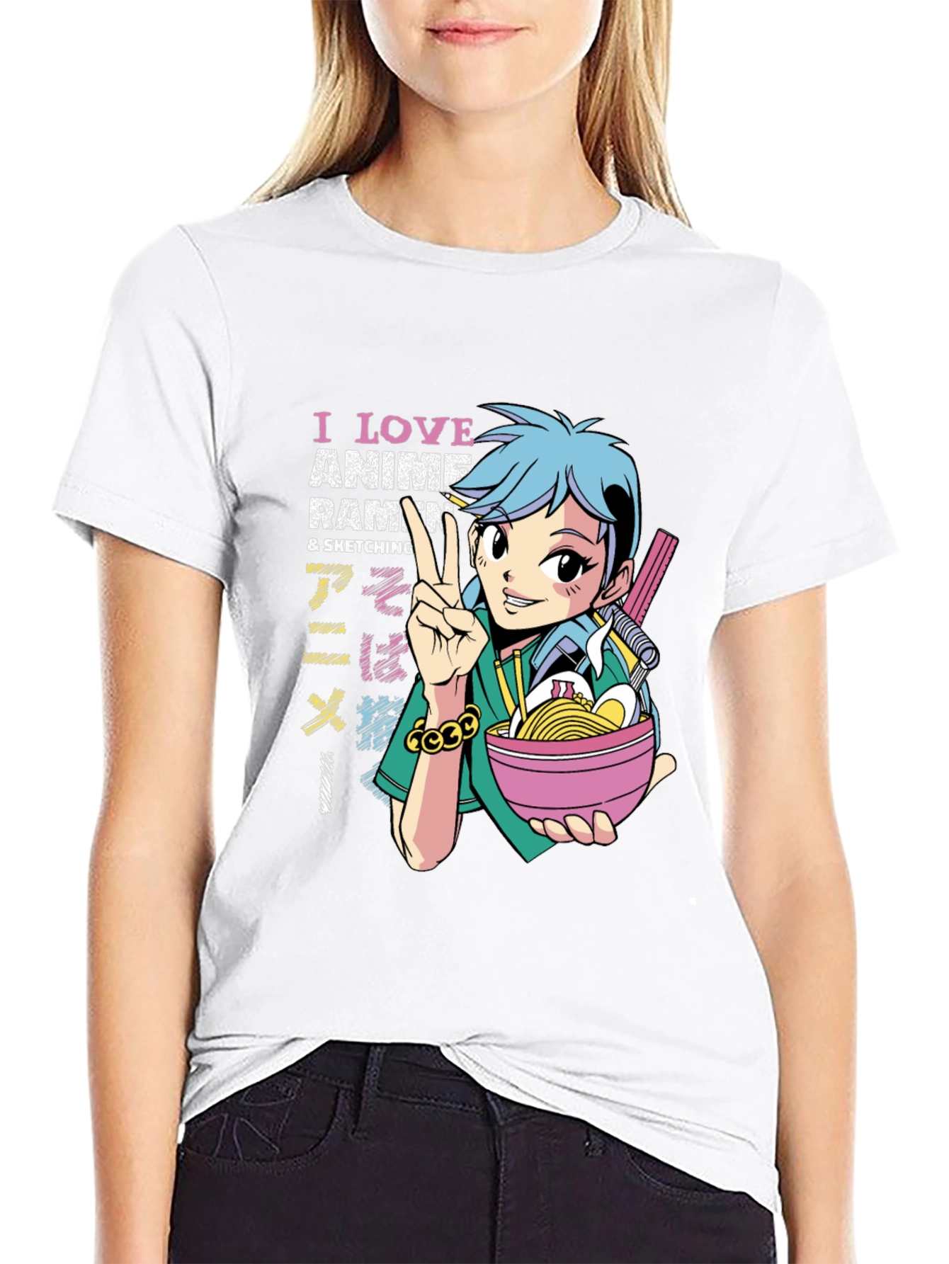 Anime Ramen Sketching T-Shirt