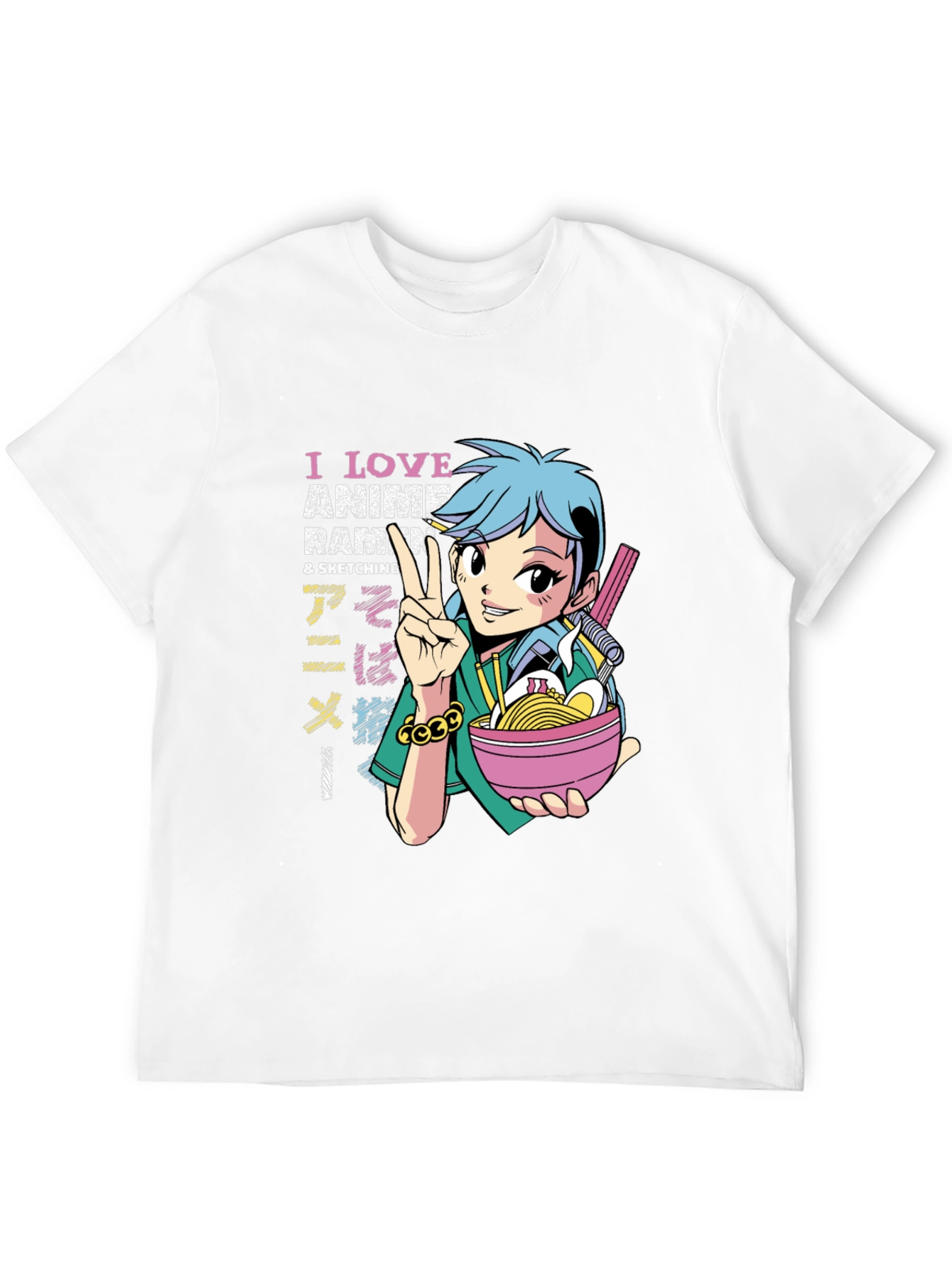 Anime Ramen Sketching T-Shirt