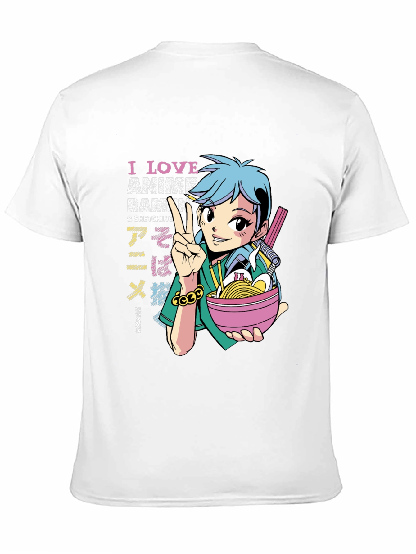 Anime Ramen Sketching T-Shirt