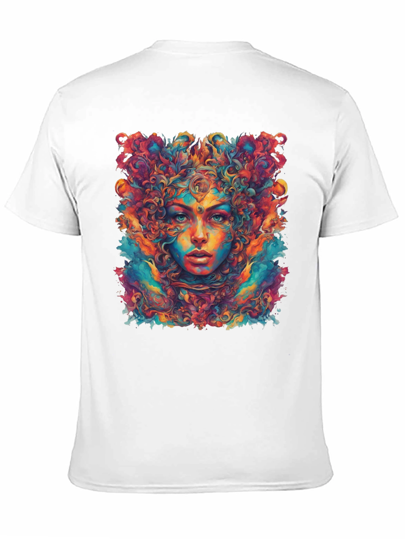 Psychedelic Woman Graphic Tee - Black
