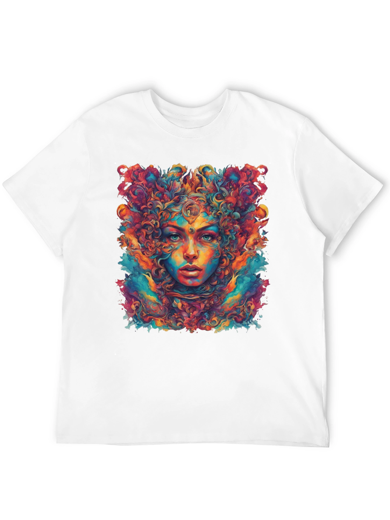 Psychedelic Woman Graphic Tee - Black