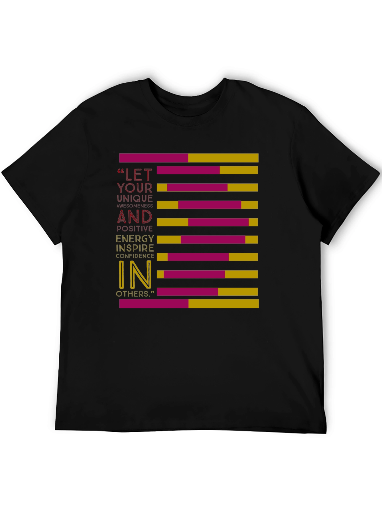 Motivational Graphic Print Crew Neck T-Shirt