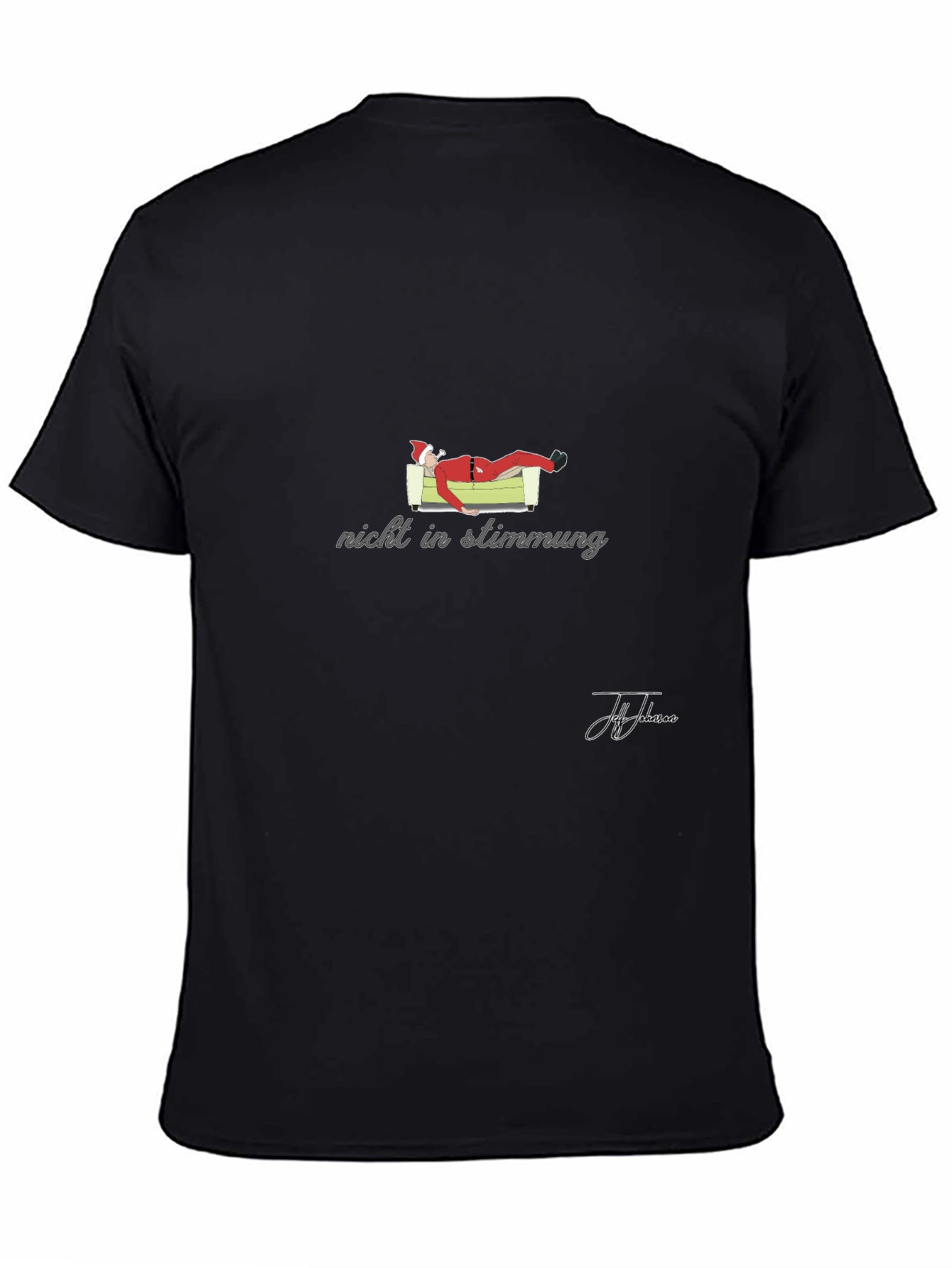 Not in the Mood Santa Black T-Shirt