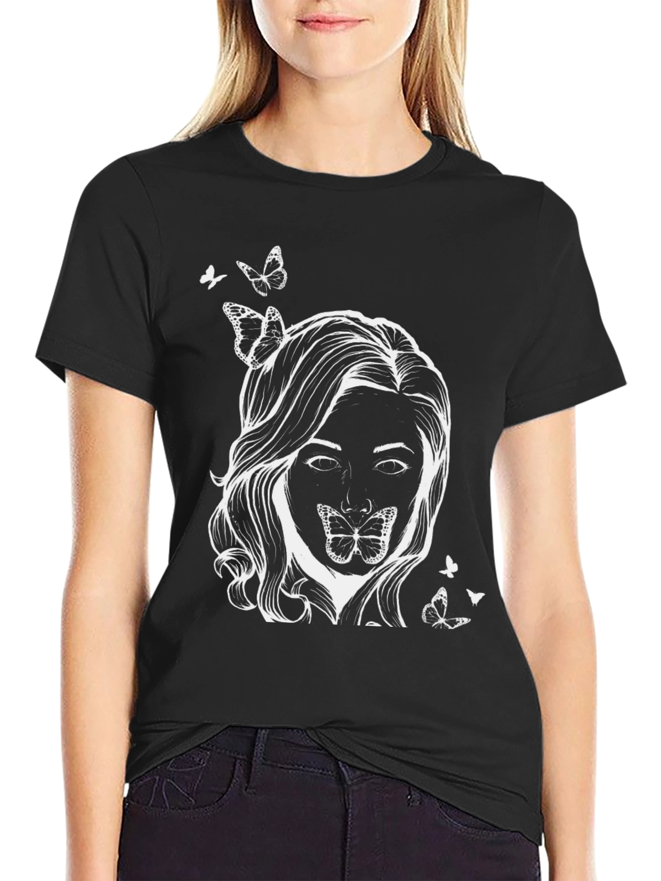 Butterfly Face Graphic T-Shirt - Unisex