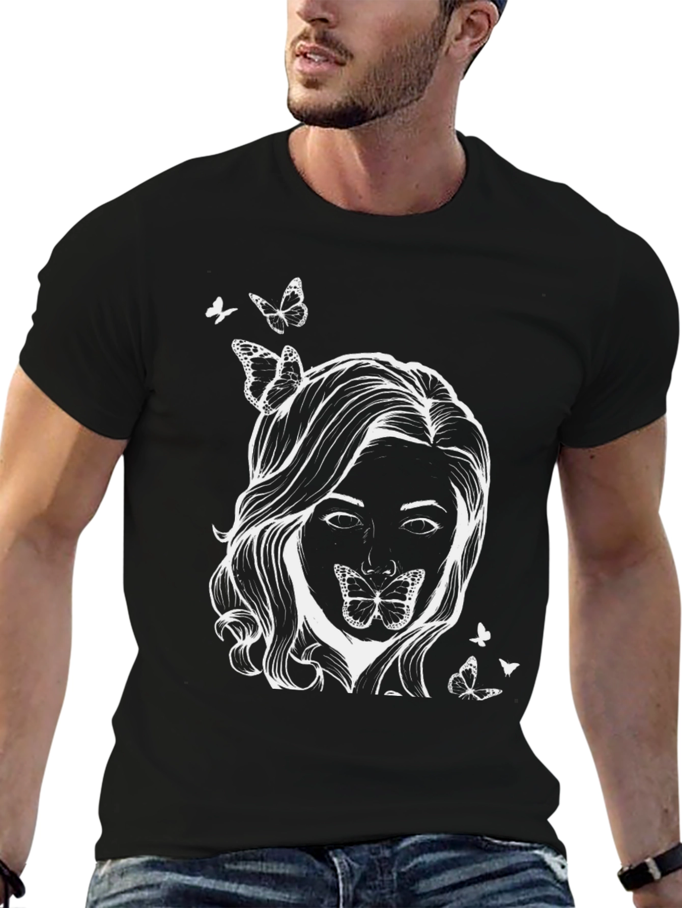 Butterfly Face Graphic T-Shirt - Unisex