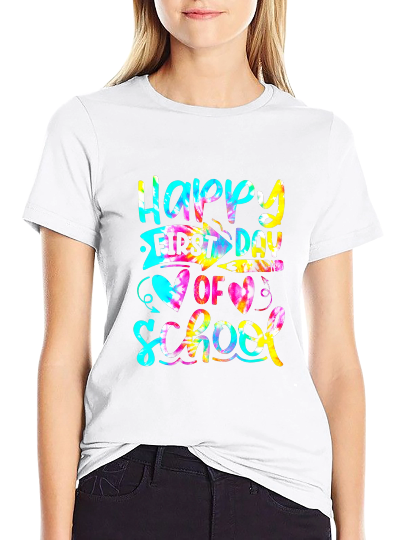 Happy First Day of School Tie Dye T-Shirt