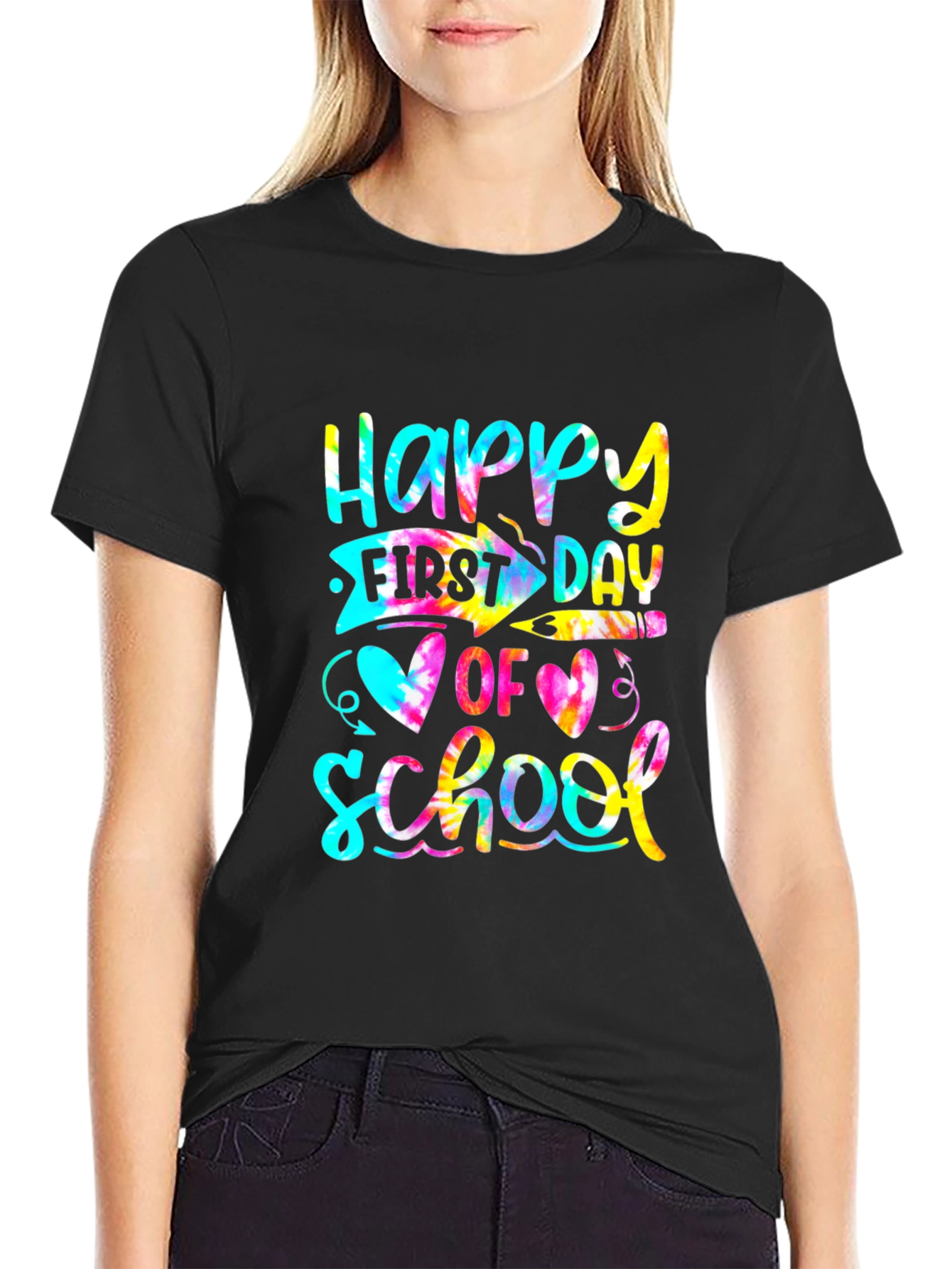 Happy First Day of School Tie Dye T-Shirt