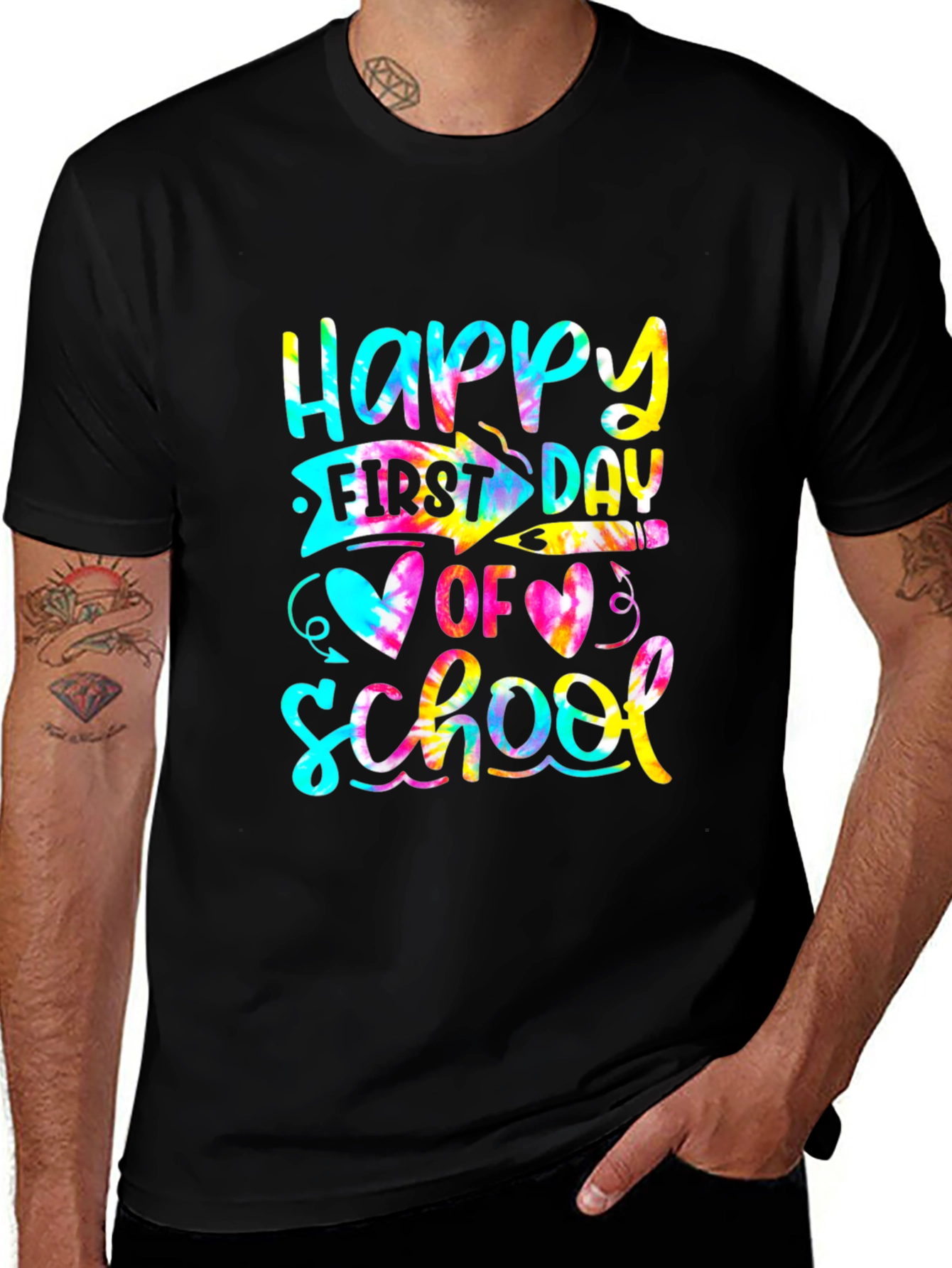 Happy First Day of School Tie Dye T-Shirt