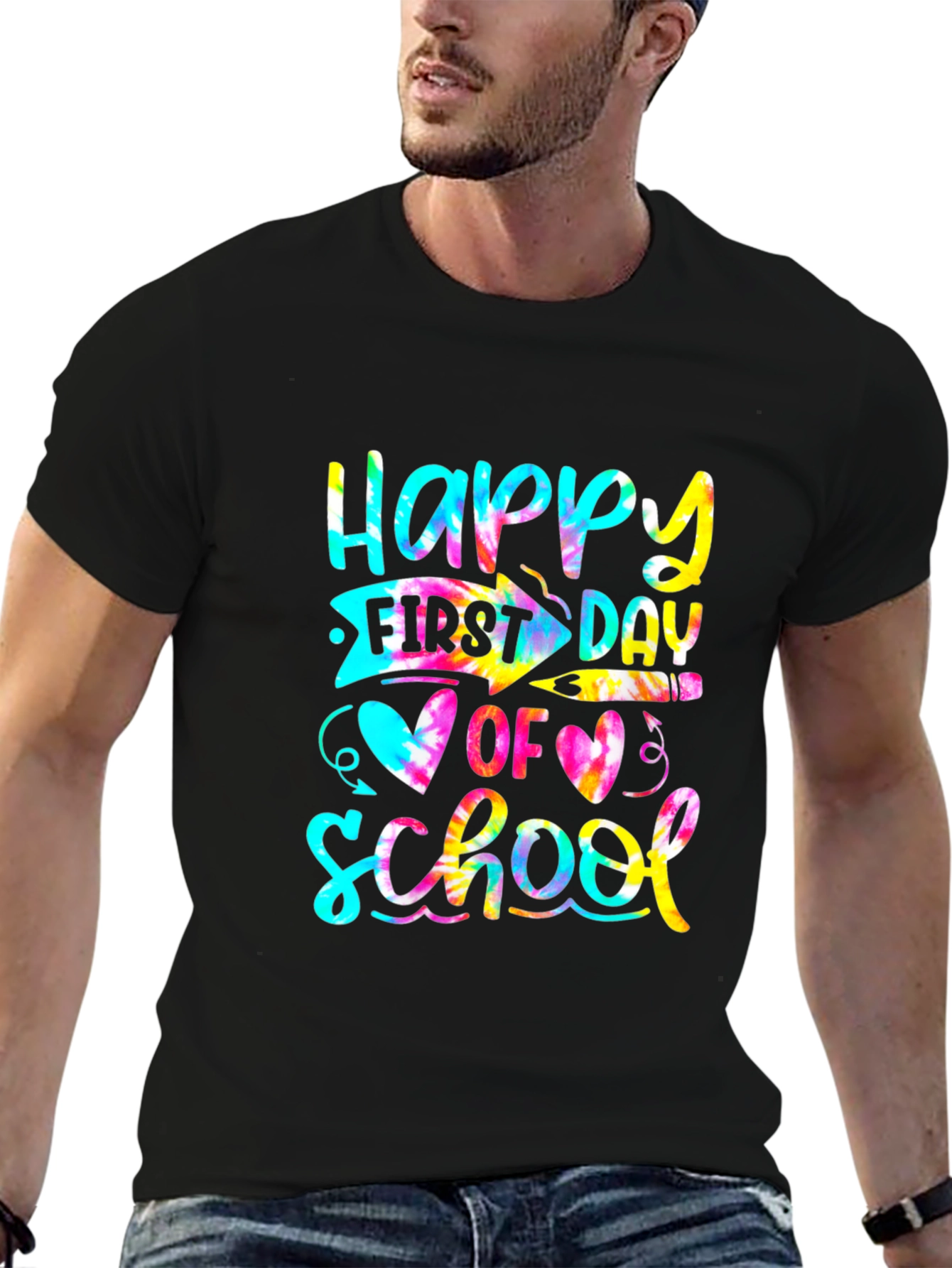 Happy First Day of School Tie Dye T-Shirt