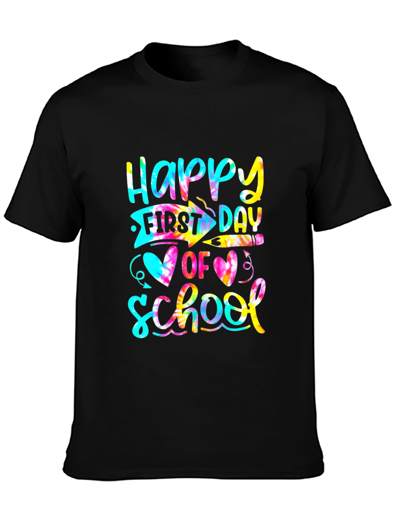 Happy First Day of School Tie Dye T-Shirt