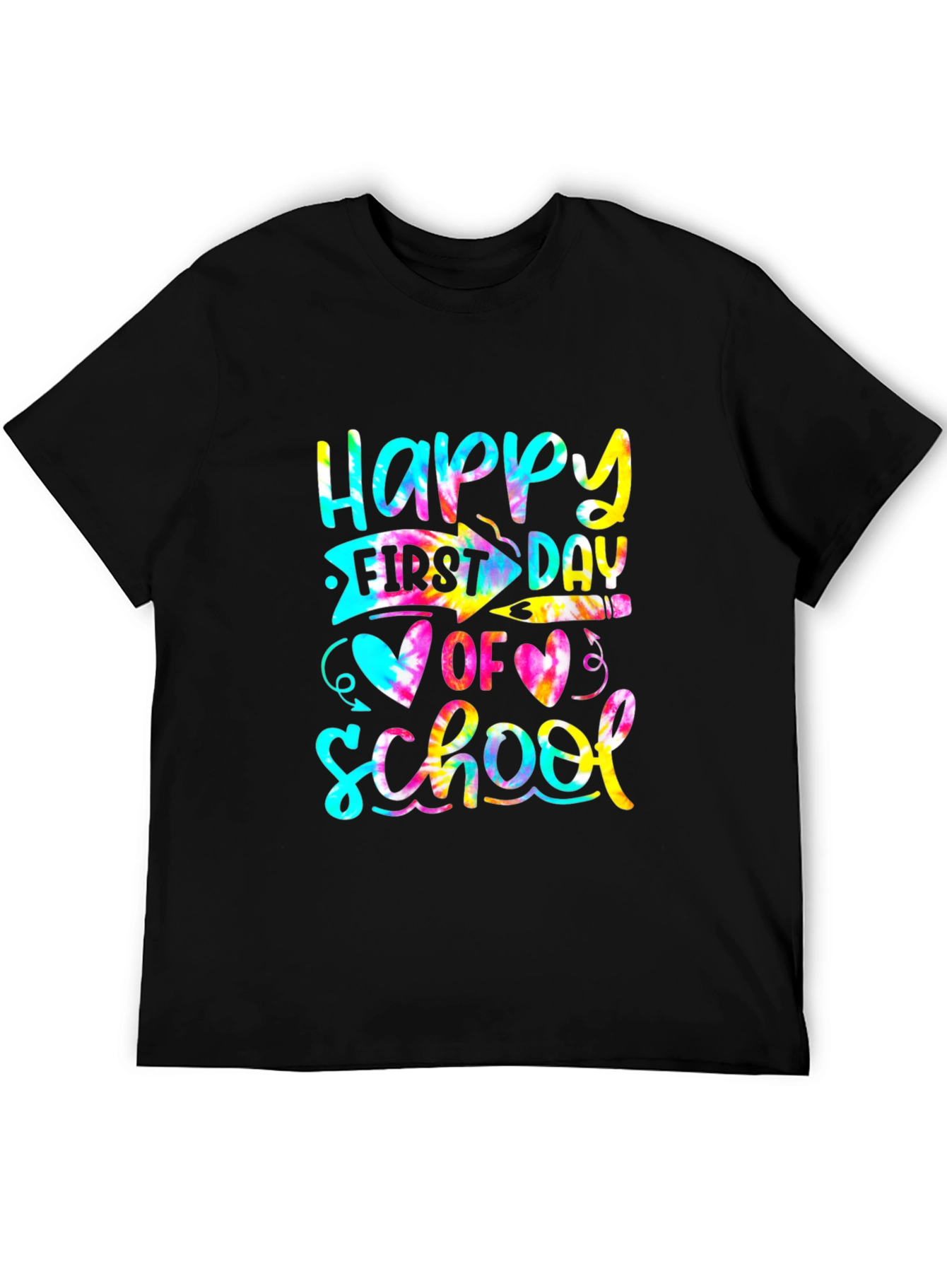 Happy First Day of School Tie Dye T-Shirt