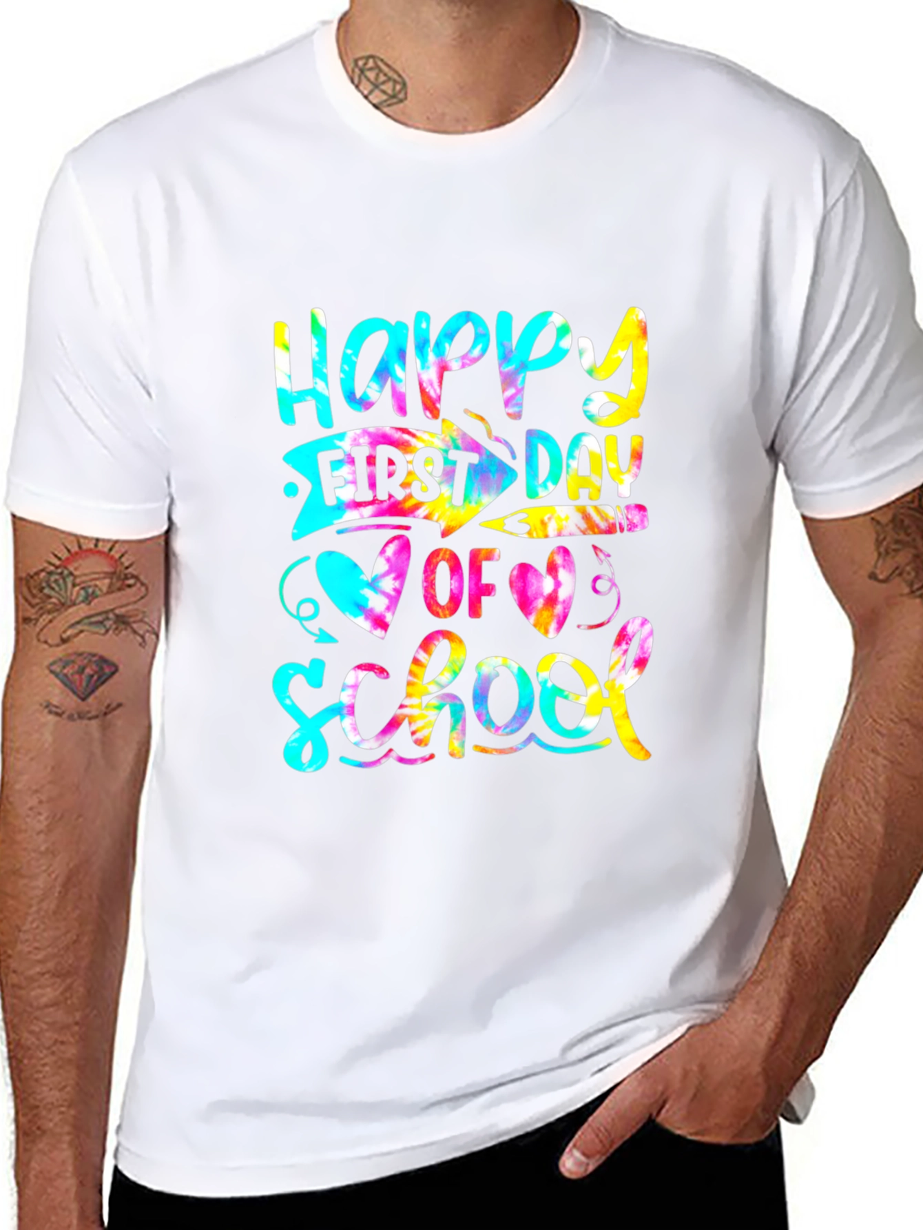 Happy First Day of School Tie Dye T-Shirt