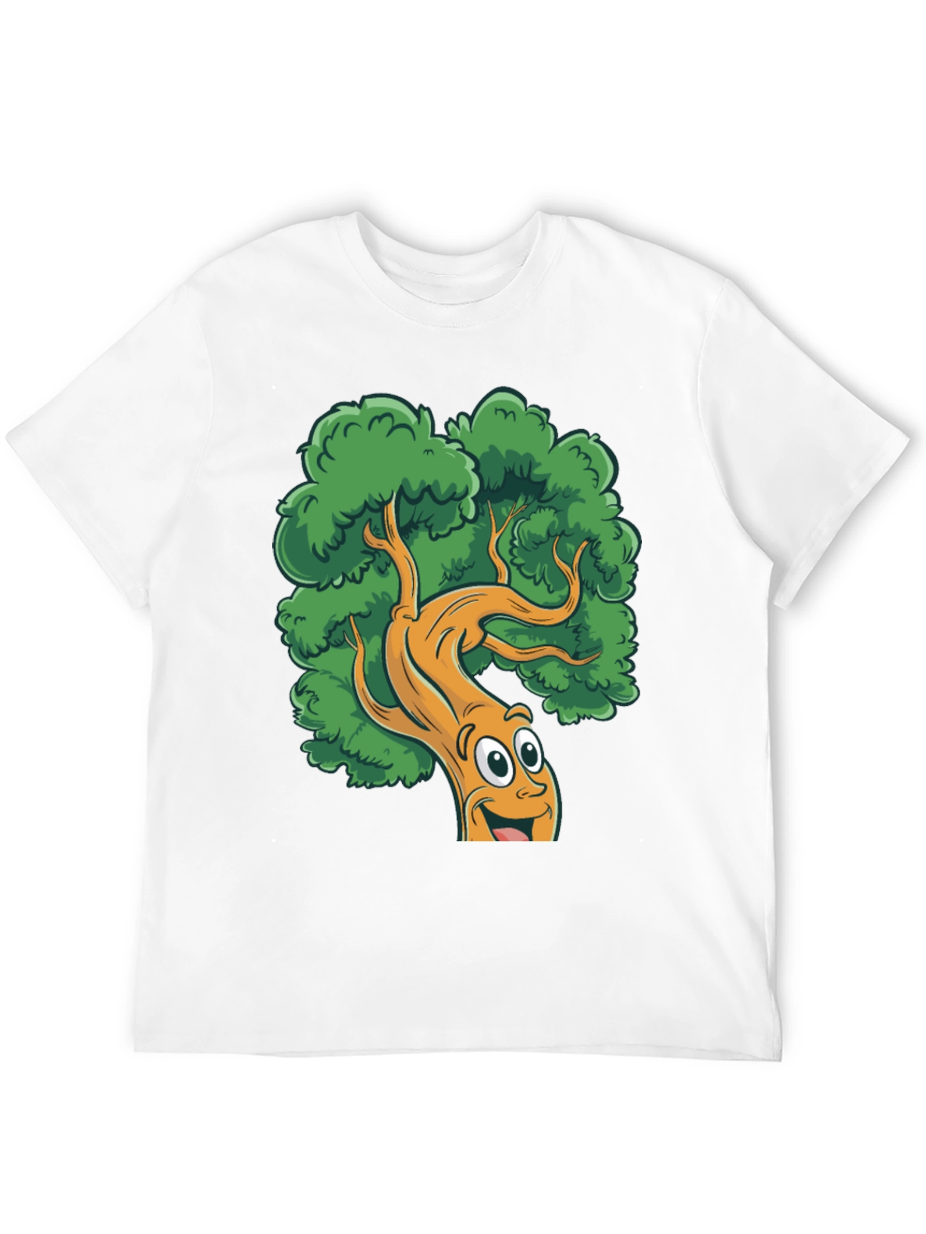 Cartoon Tree Black T-Shirt