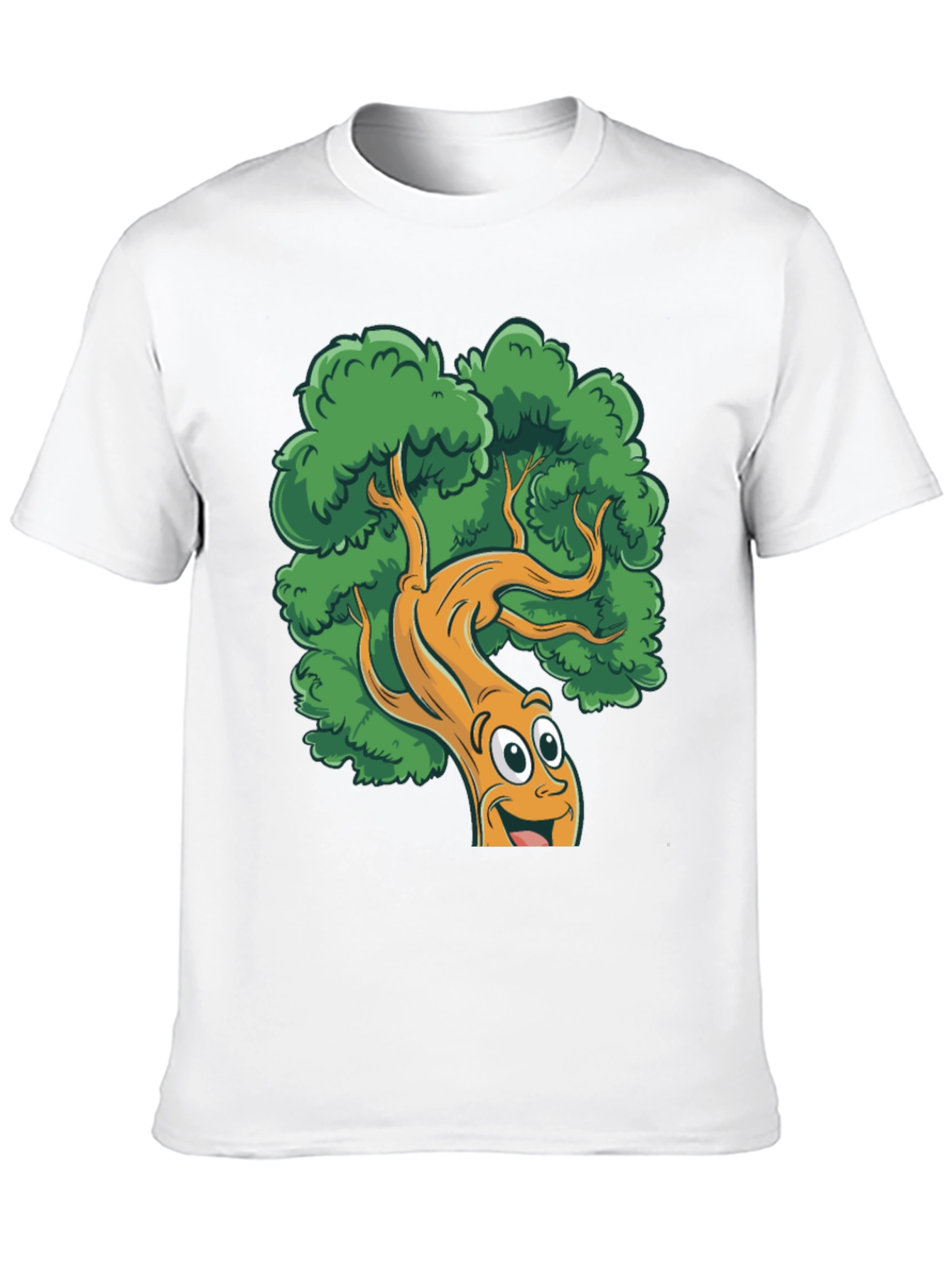 Cartoon Tree Black T-Shirt