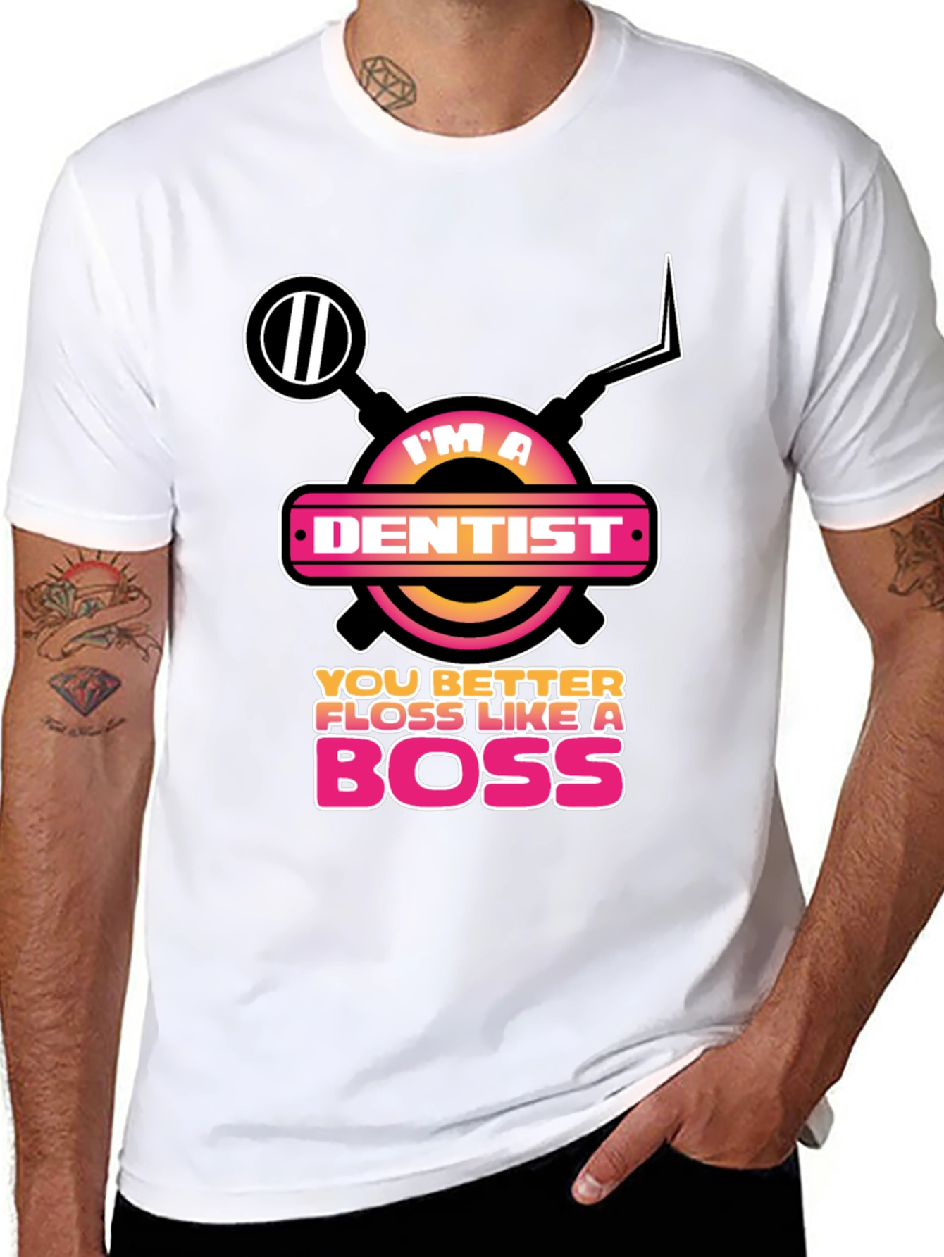 Im a Dentist Floss Like a Boss Graphic Tee