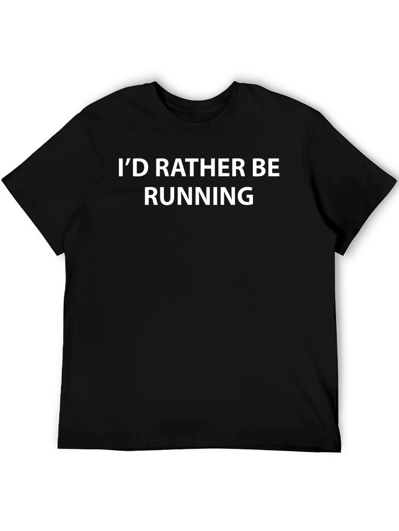 Id Rather Be Running Black T-Shirt