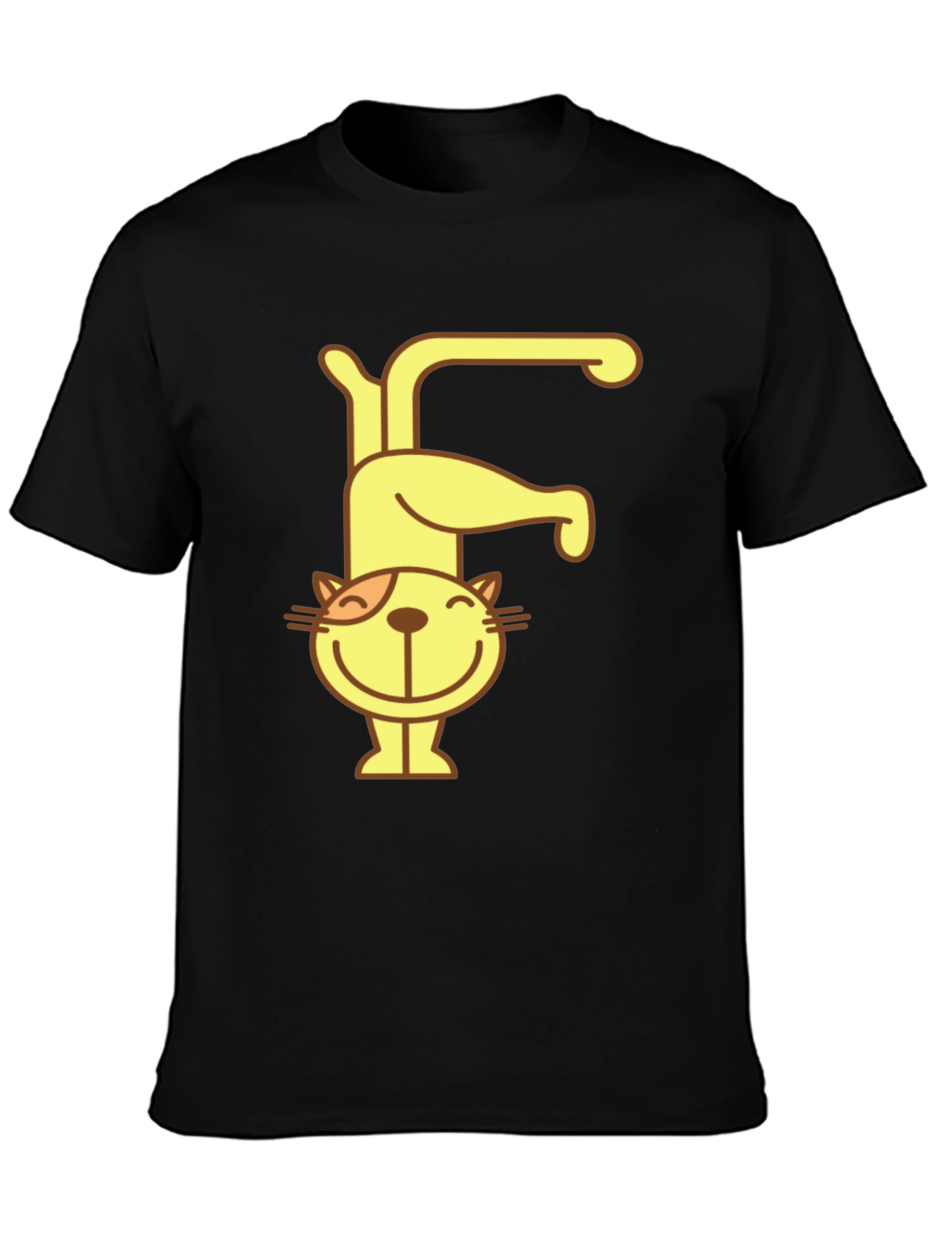 Cat Letter F Black T-Shirt