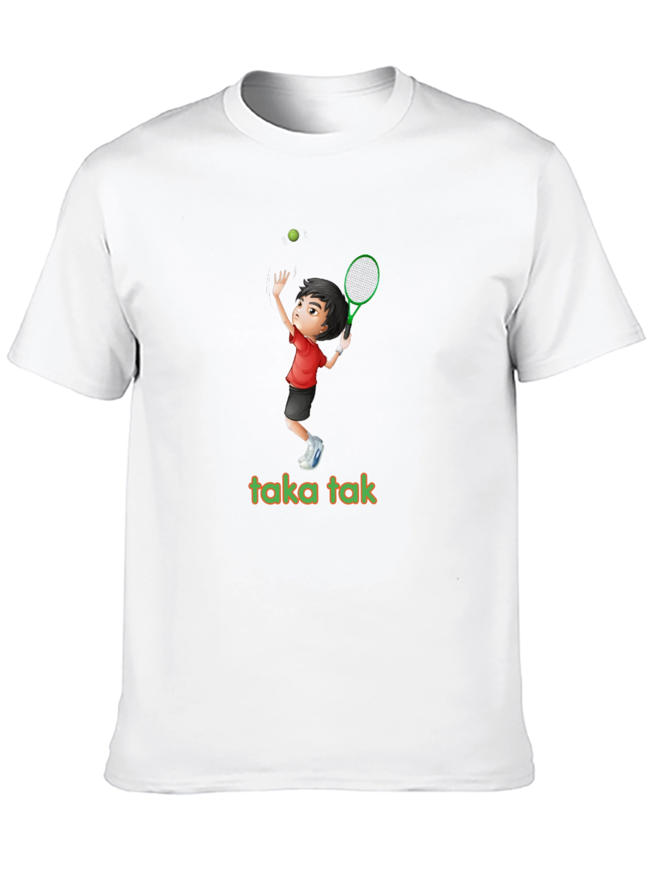 Tennis Player Graphic T-Shirt - taka tak