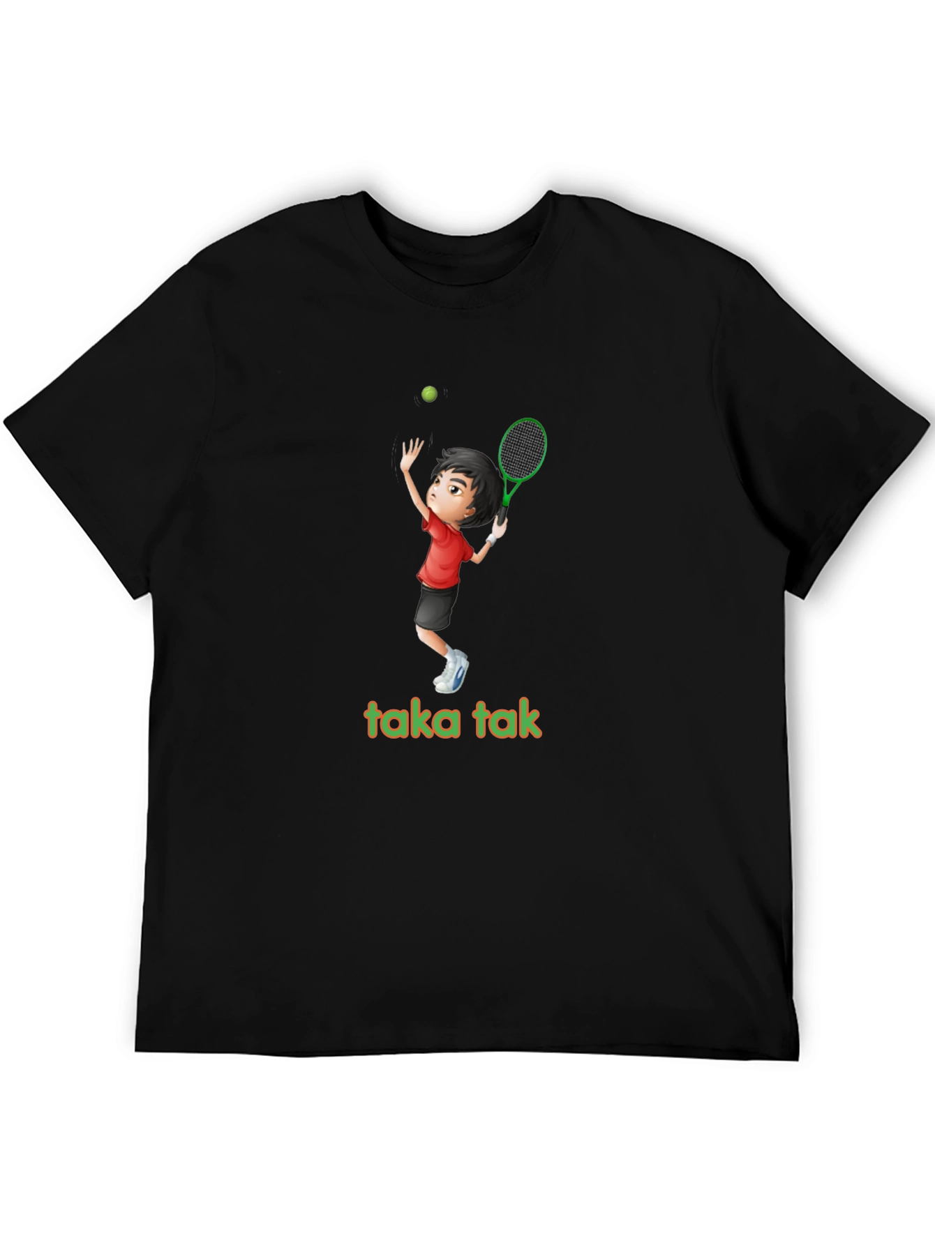 Tennis Player Graphic T-Shirt - taka tak