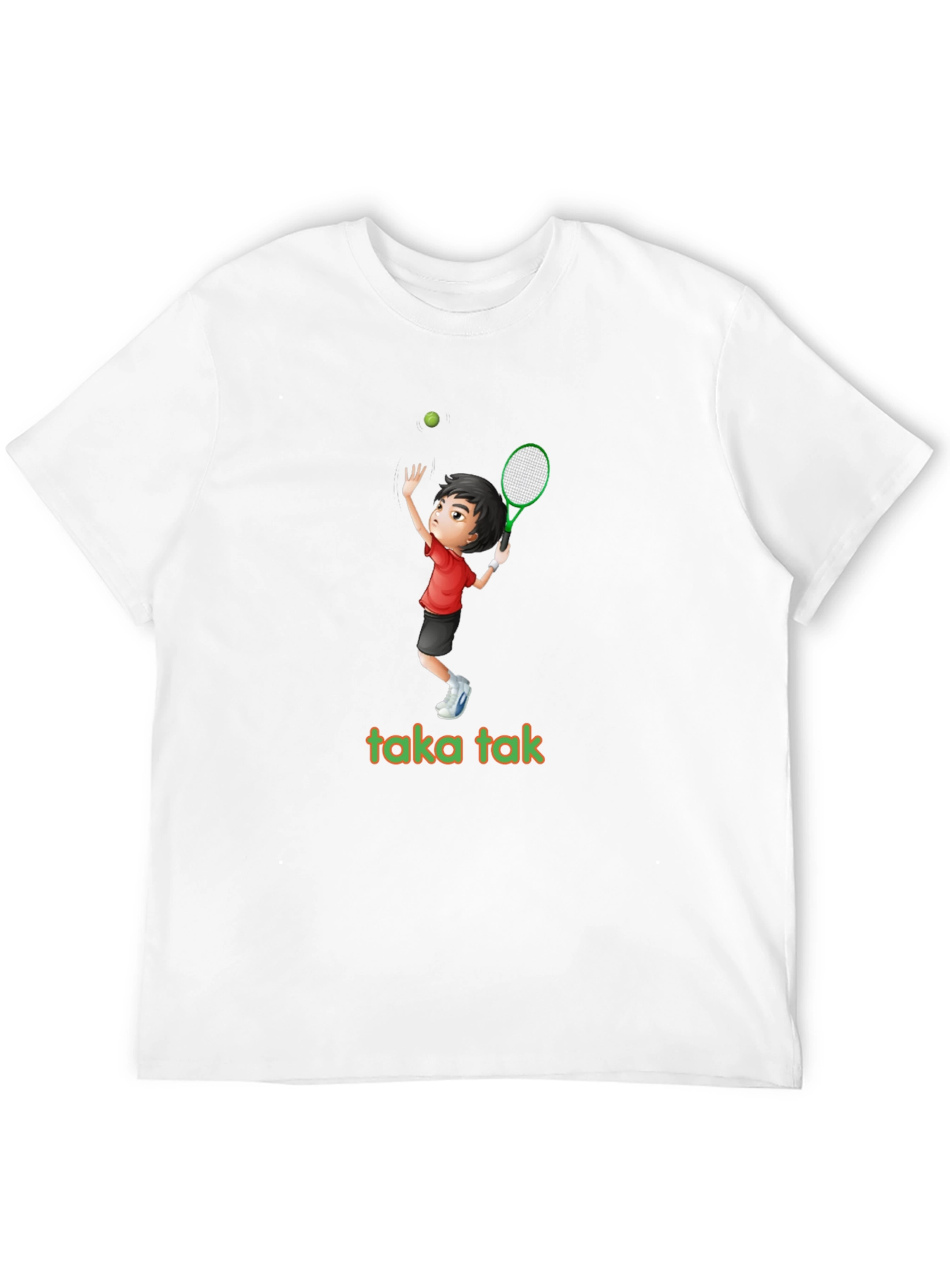Tennis Player Graphic T-Shirt - taka tak