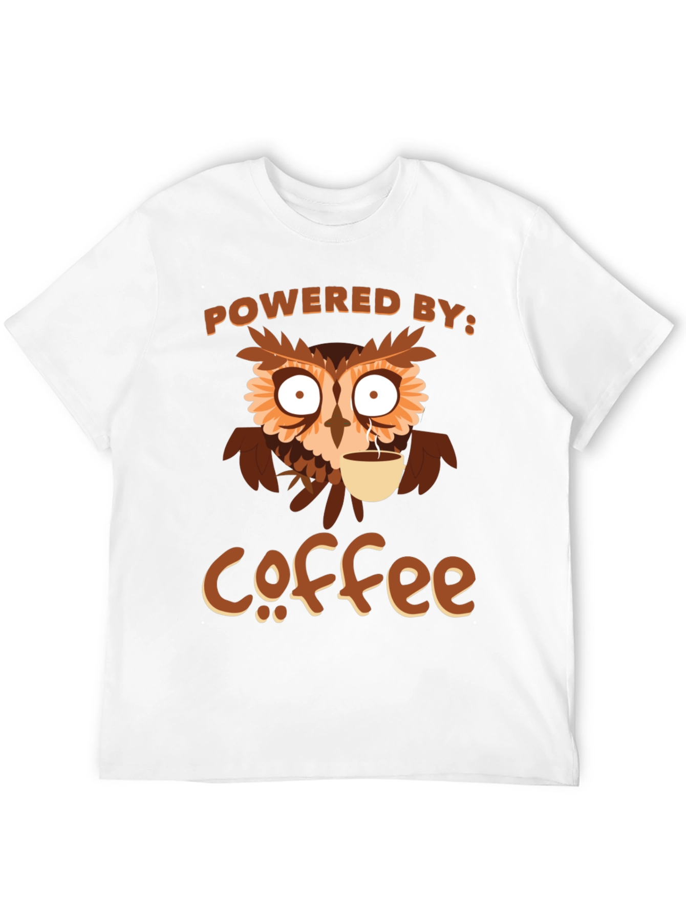 Coffee Owl T-Shirt - Powered By Coffee Tee