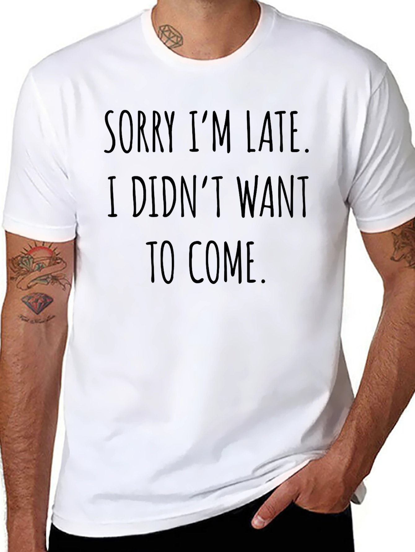 Funny Sorry Im Late Graphic Tee