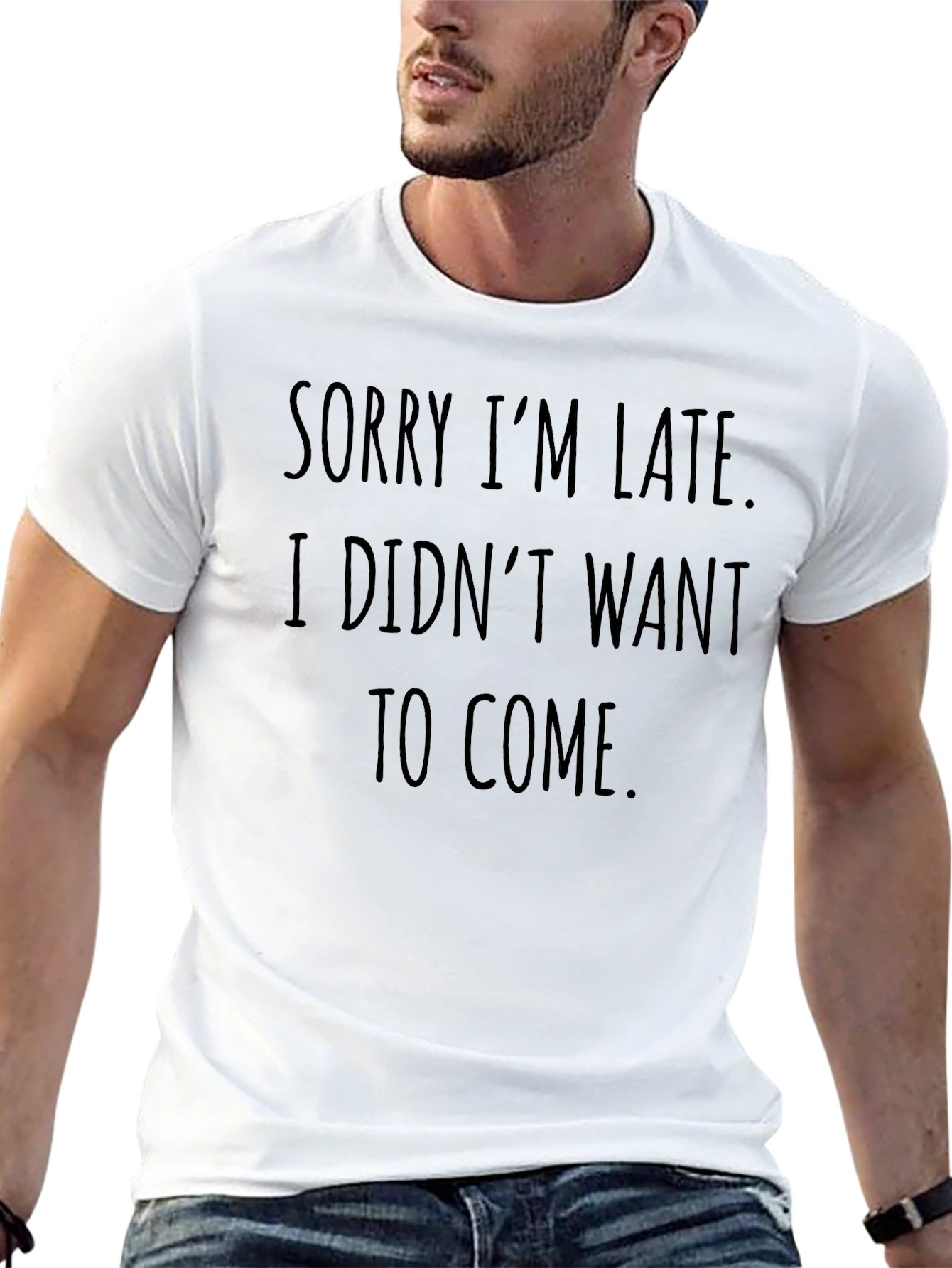 Funny Sorry Im Late Graphic Tee