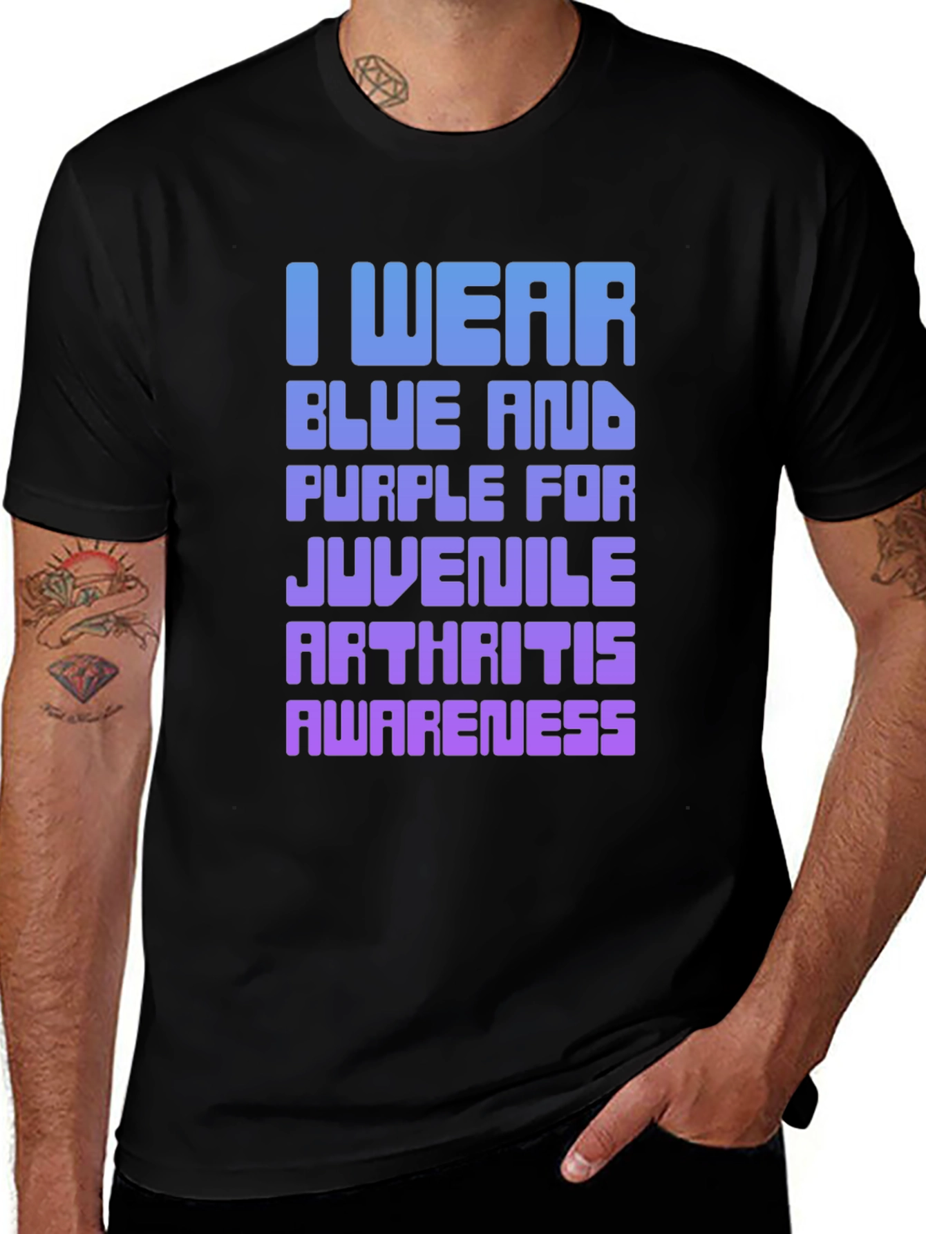 Juvenile Arthritis Awareness T-Shirt - Blue & Purple