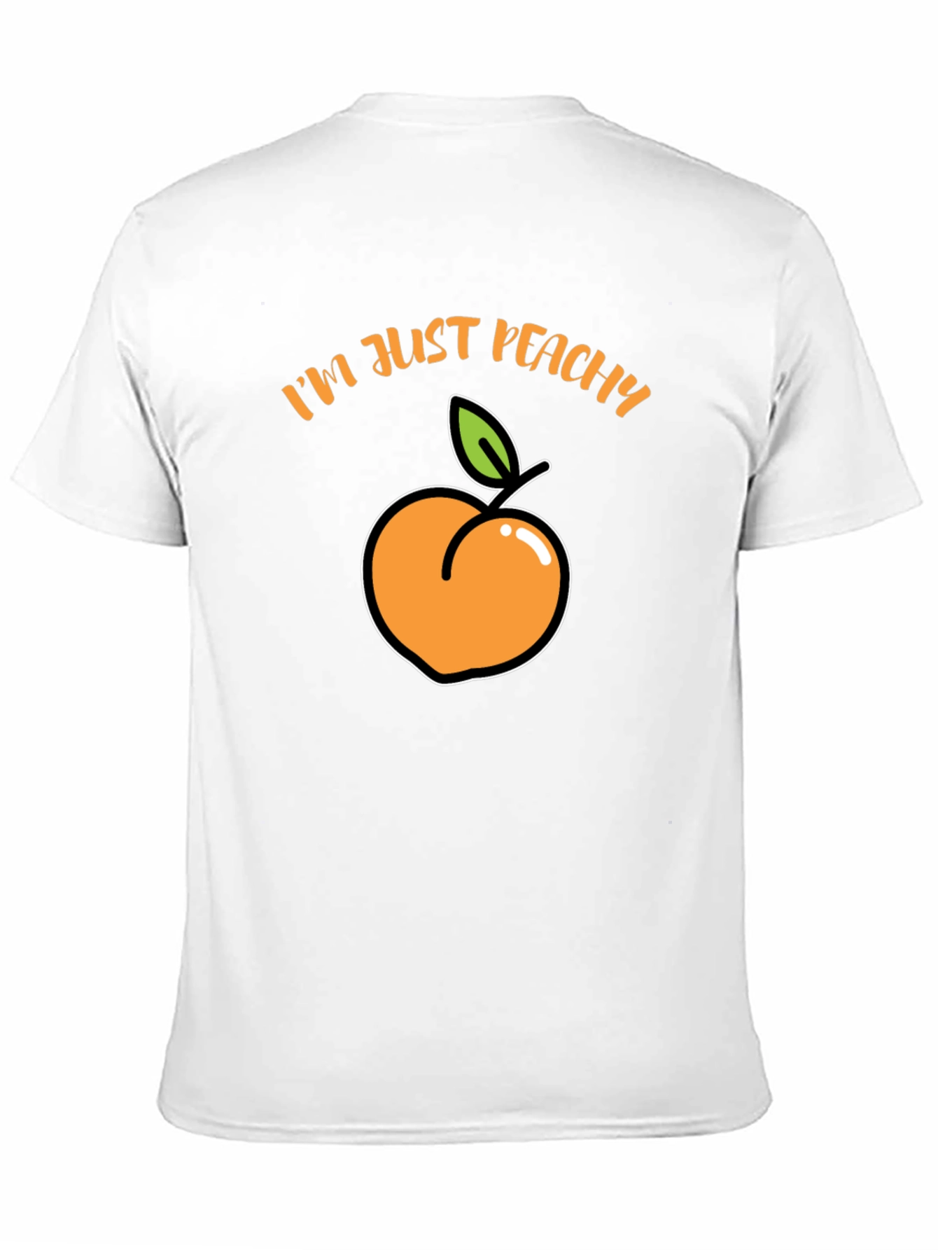 Im Just Peachy T-Shirt - Black Fruit Graphic Tee