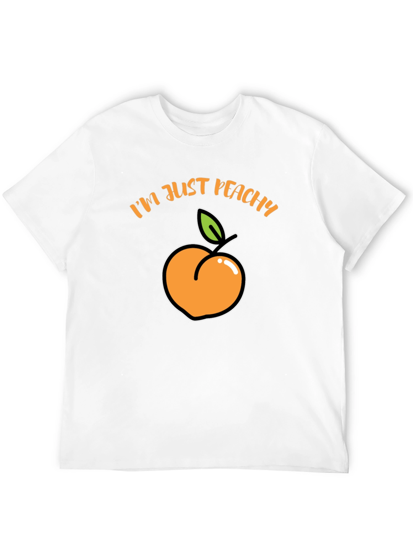 Im Just Peachy T-Shirt - Black Fruit Graphic Tee