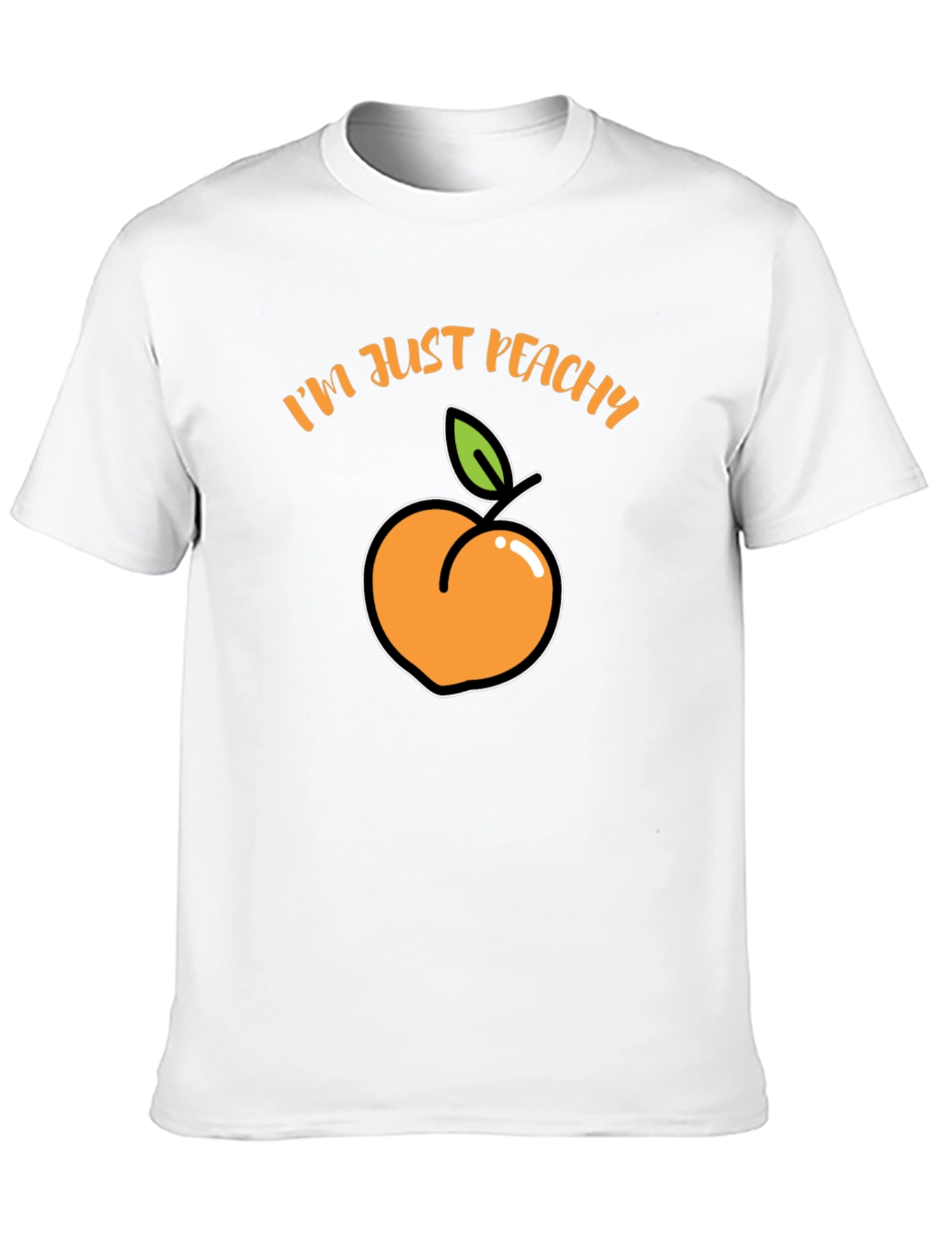 Im Just Peachy T-Shirt - Black Fruit Graphic Tee