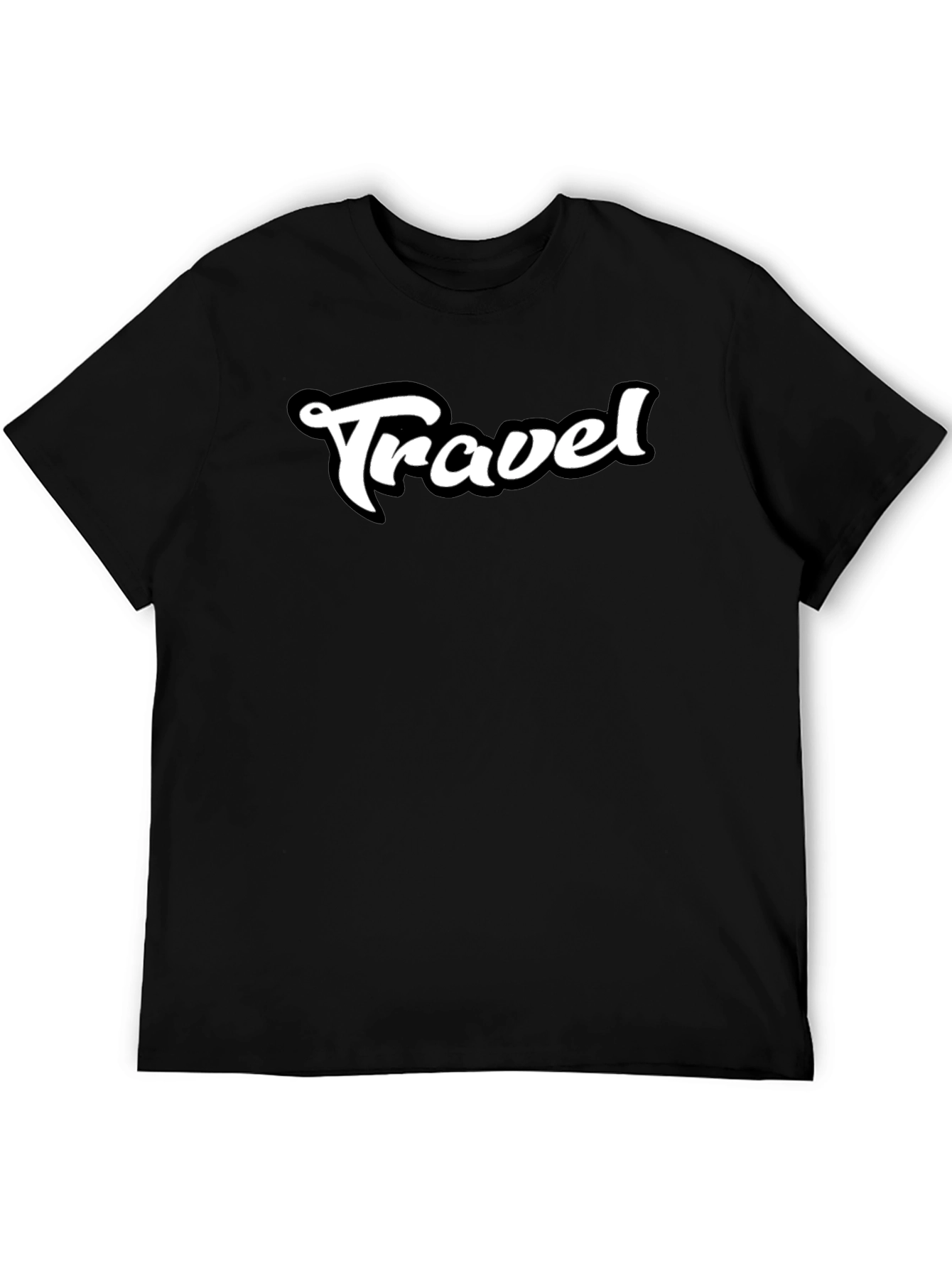 Travel Black T-Shirt - Stylish & Comfortable