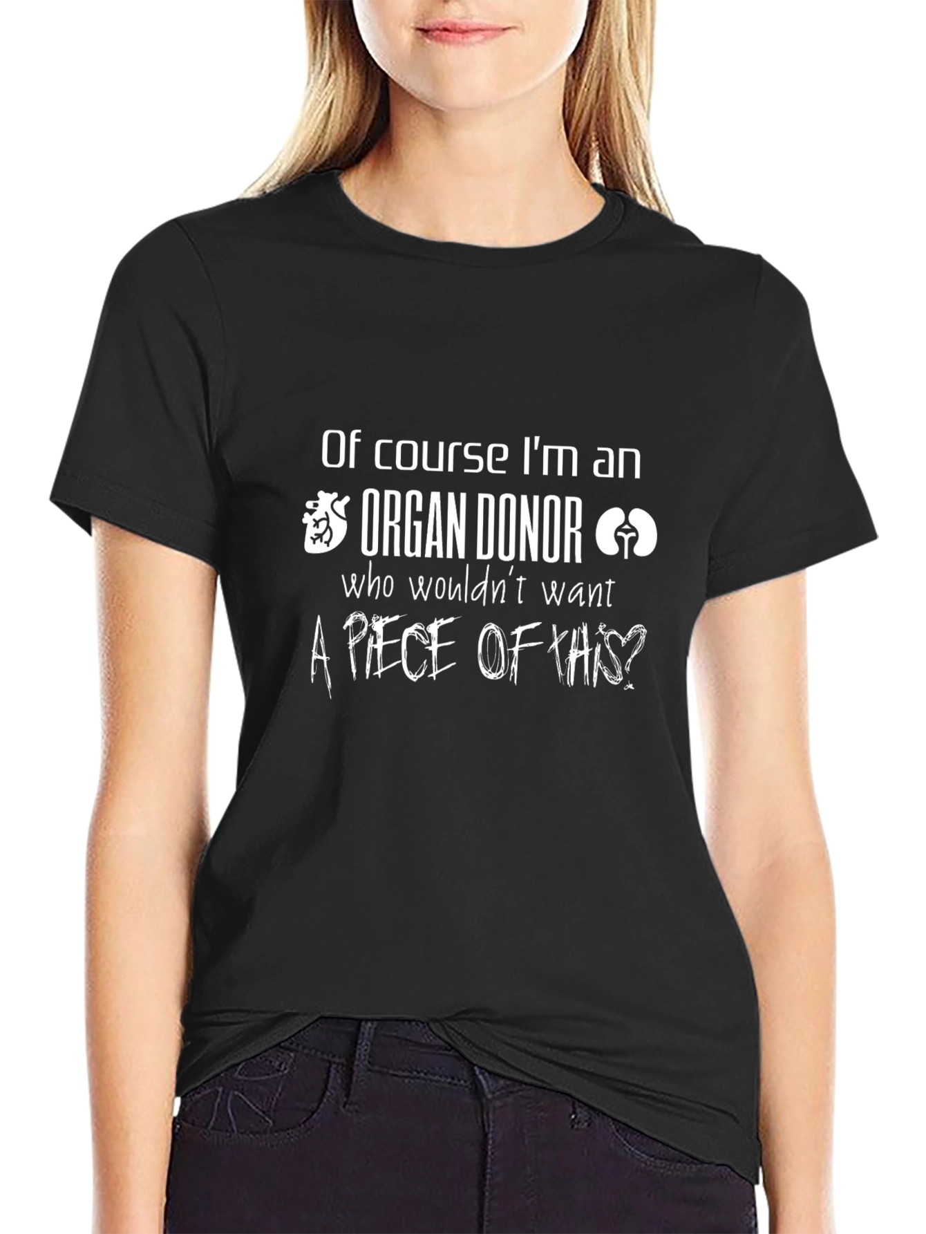 Organ Donor Graphic T-Shirt - Black