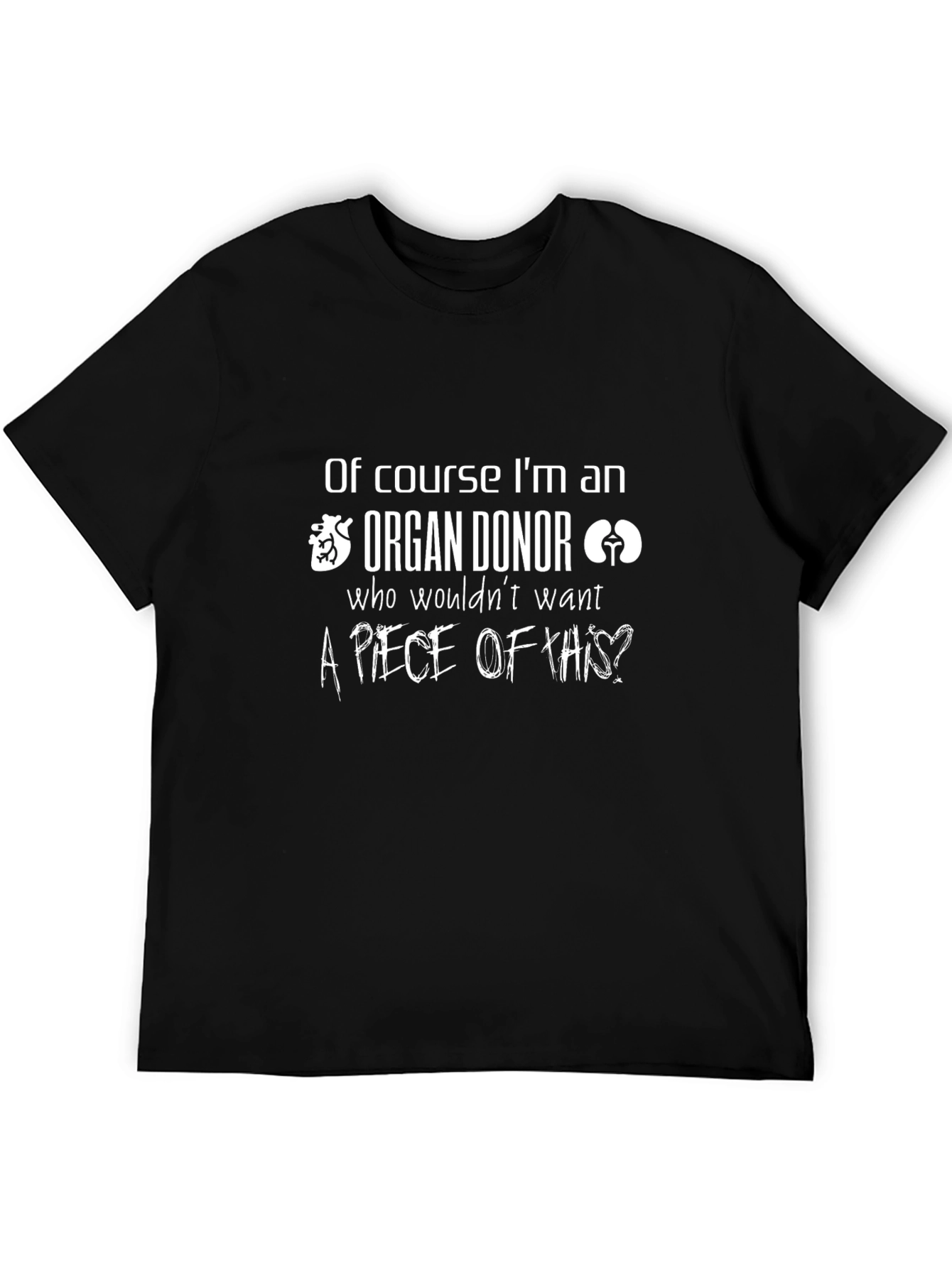 Organ Donor Graphic T-Shirt - Black