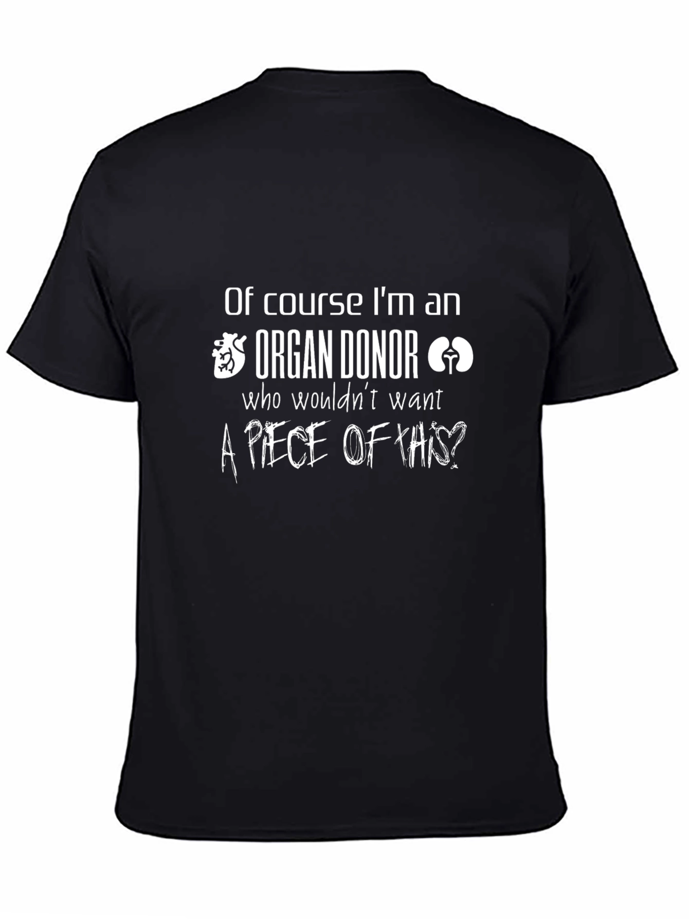 Organ Donor Graphic T-Shirt - Black