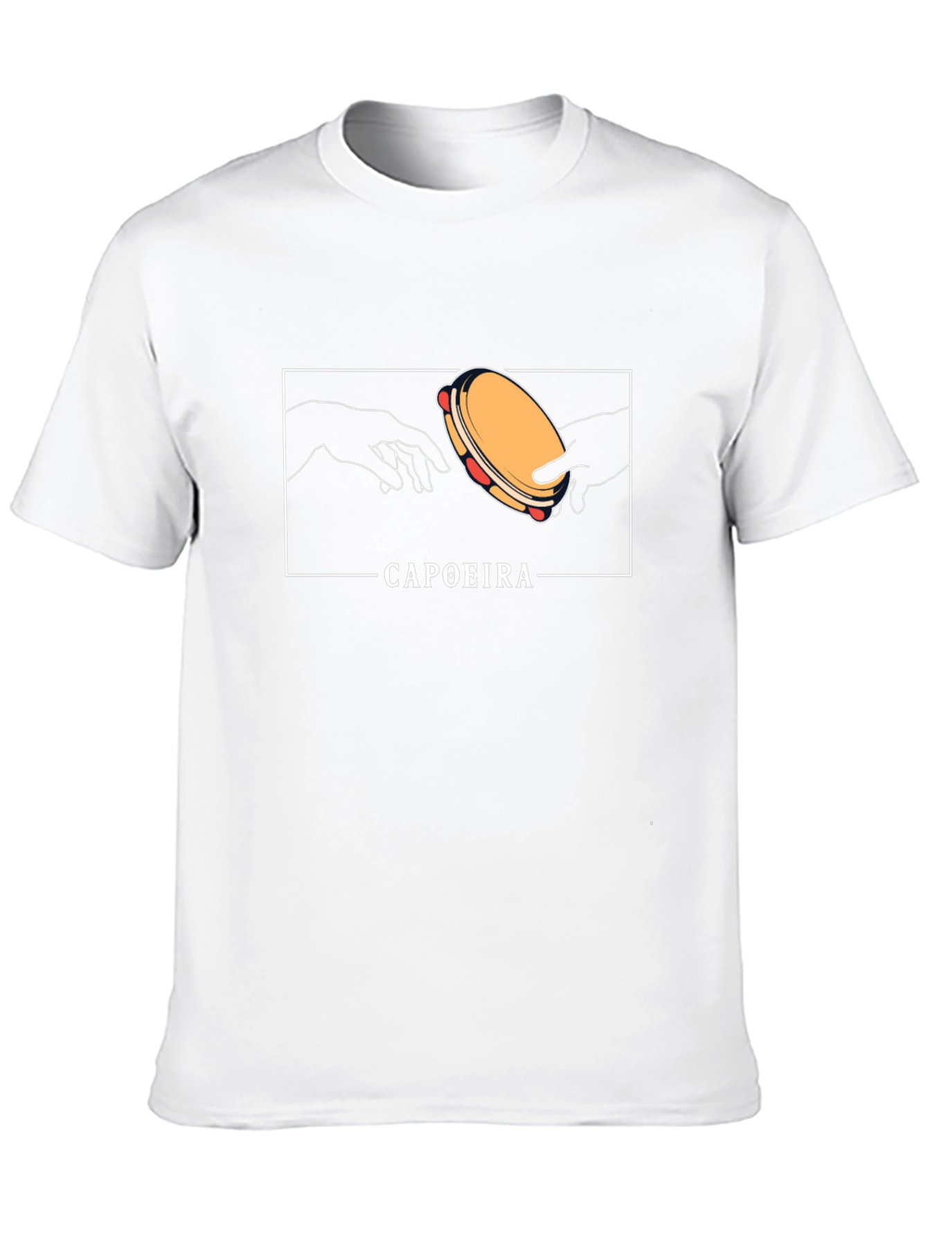 Capoeira Tambourine T-Shirt - Black Graphic Tee