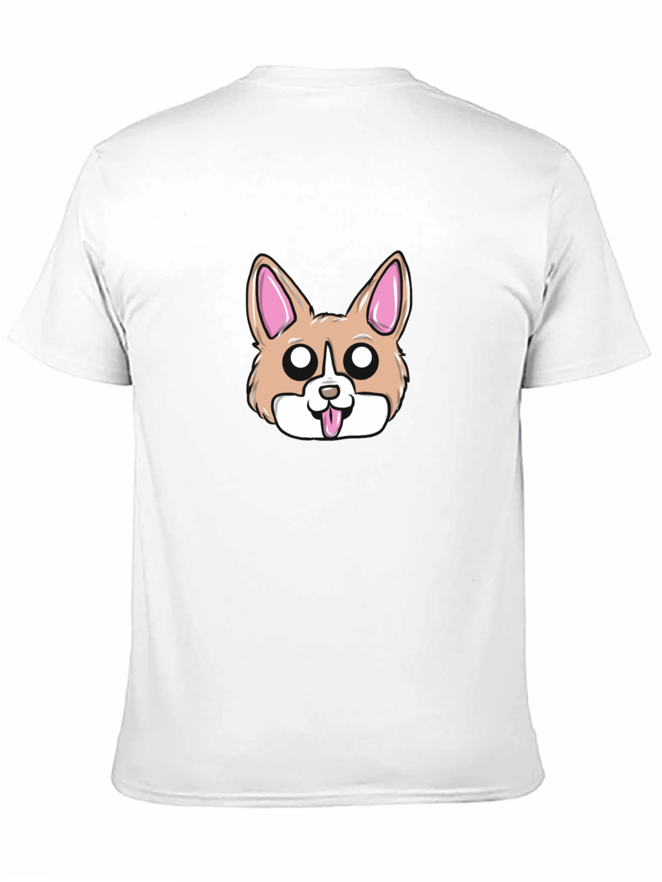 Corgi Cartoon Black T-Shirt