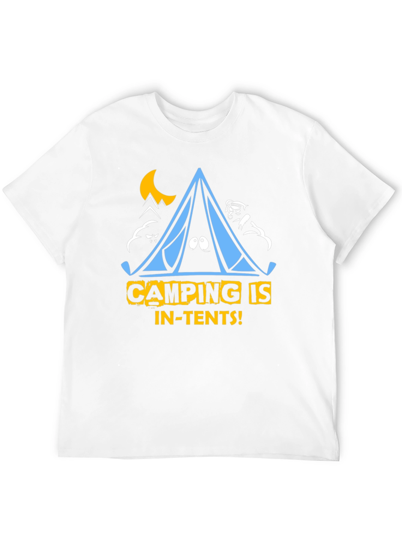 Camping Is In-Tents Black Graphic Tee