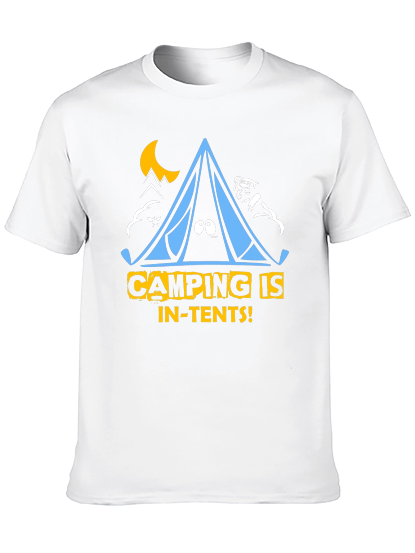 Camping Is In-Tents Black Graphic Tee