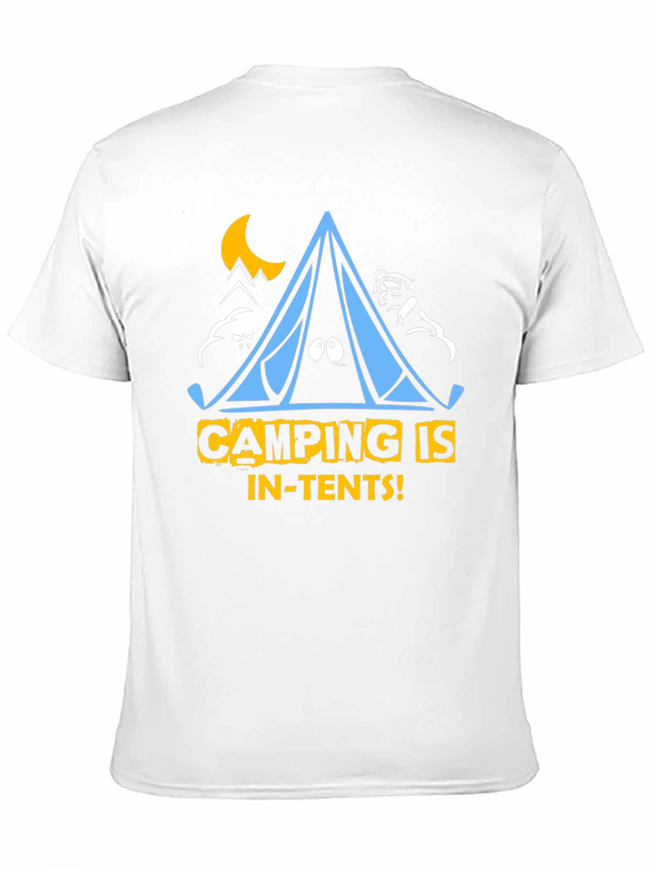 Camping Is In-Tents Black Graphic Tee