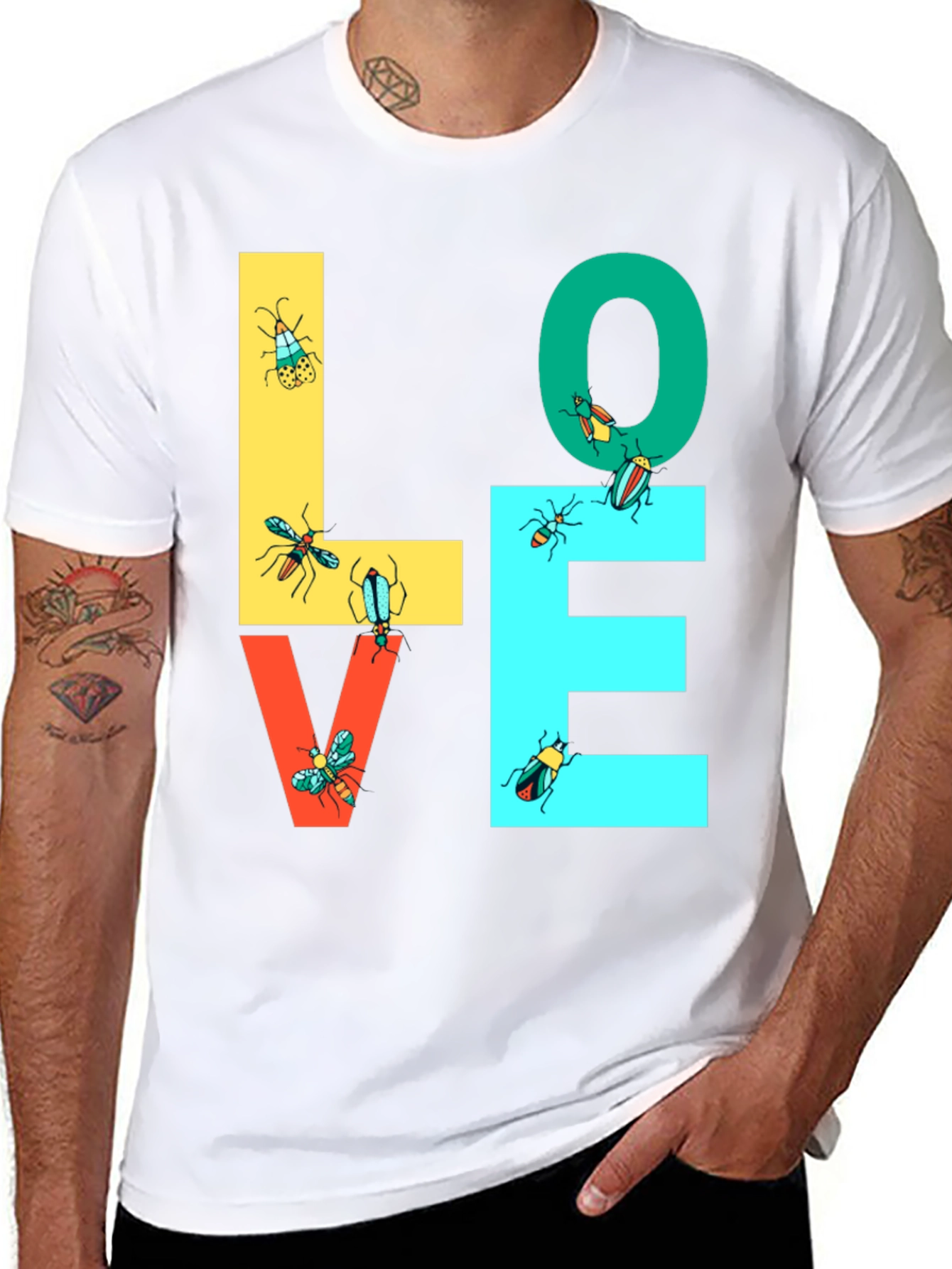 LOVE Bugs Graphic Tee - Black Unisex T-Shirt