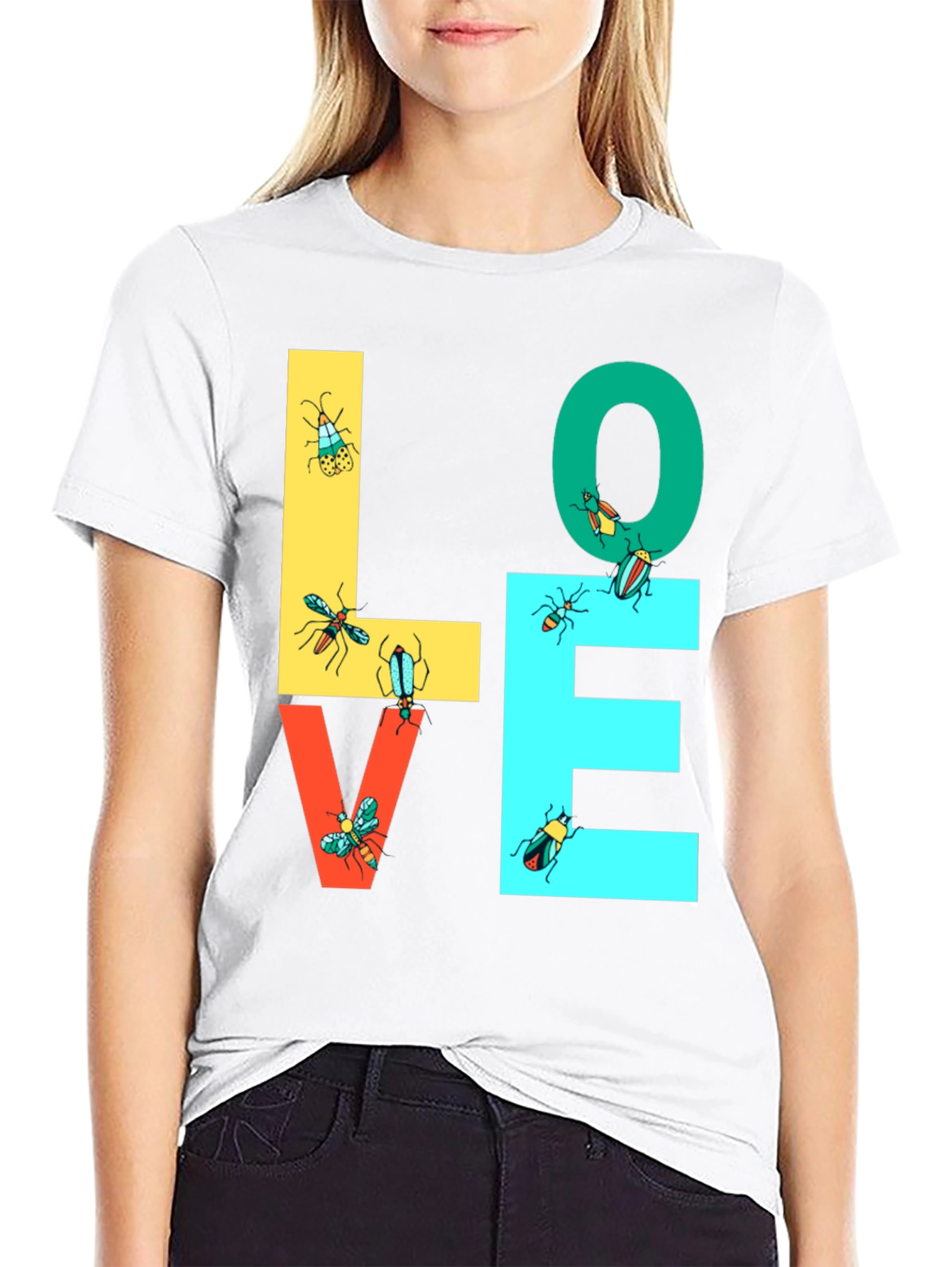 LOVE Bugs Graphic Tee - Black Unisex T-Shirt