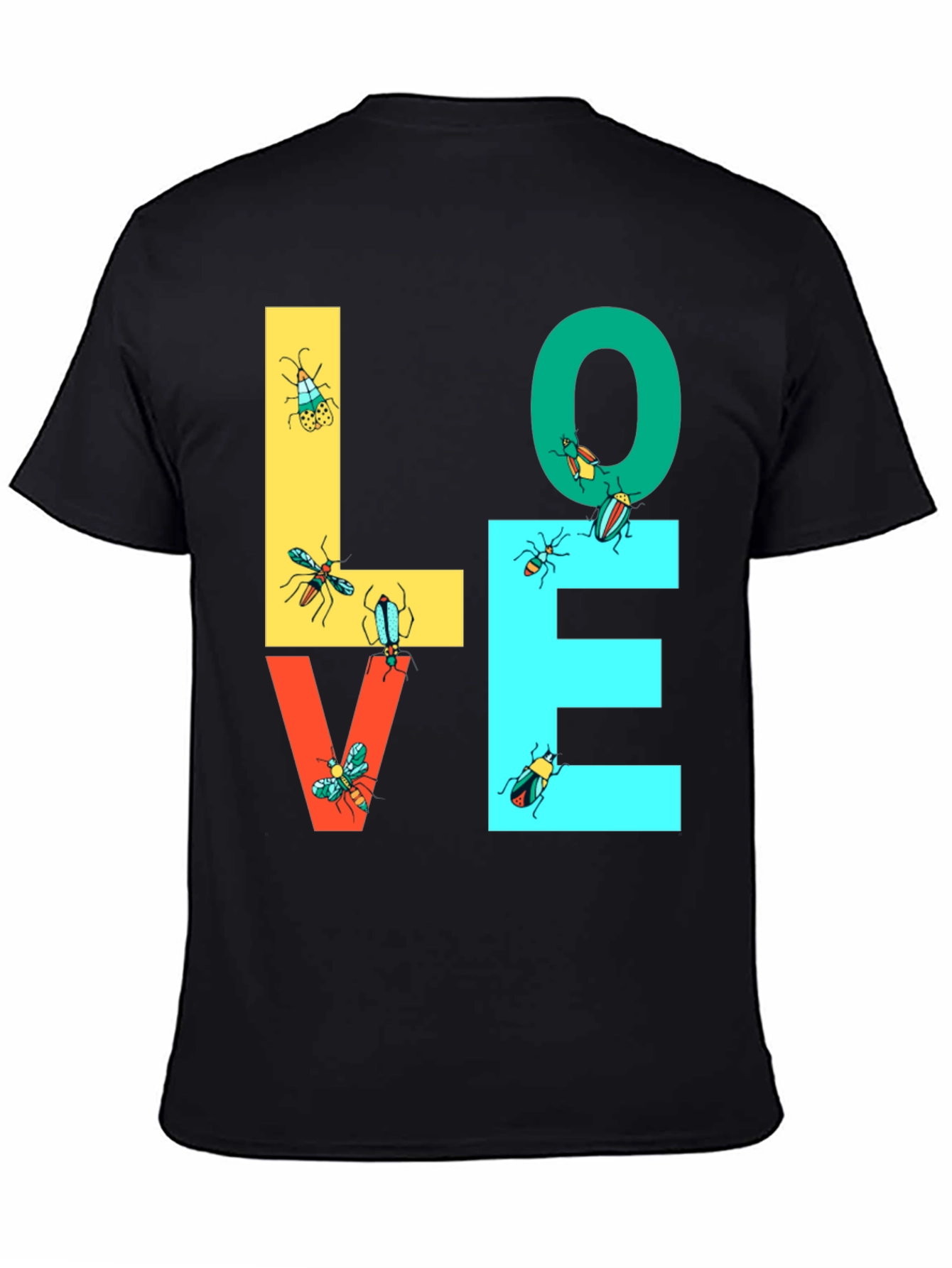 LOVE Bugs Graphic Tee - Black Unisex T-Shirt