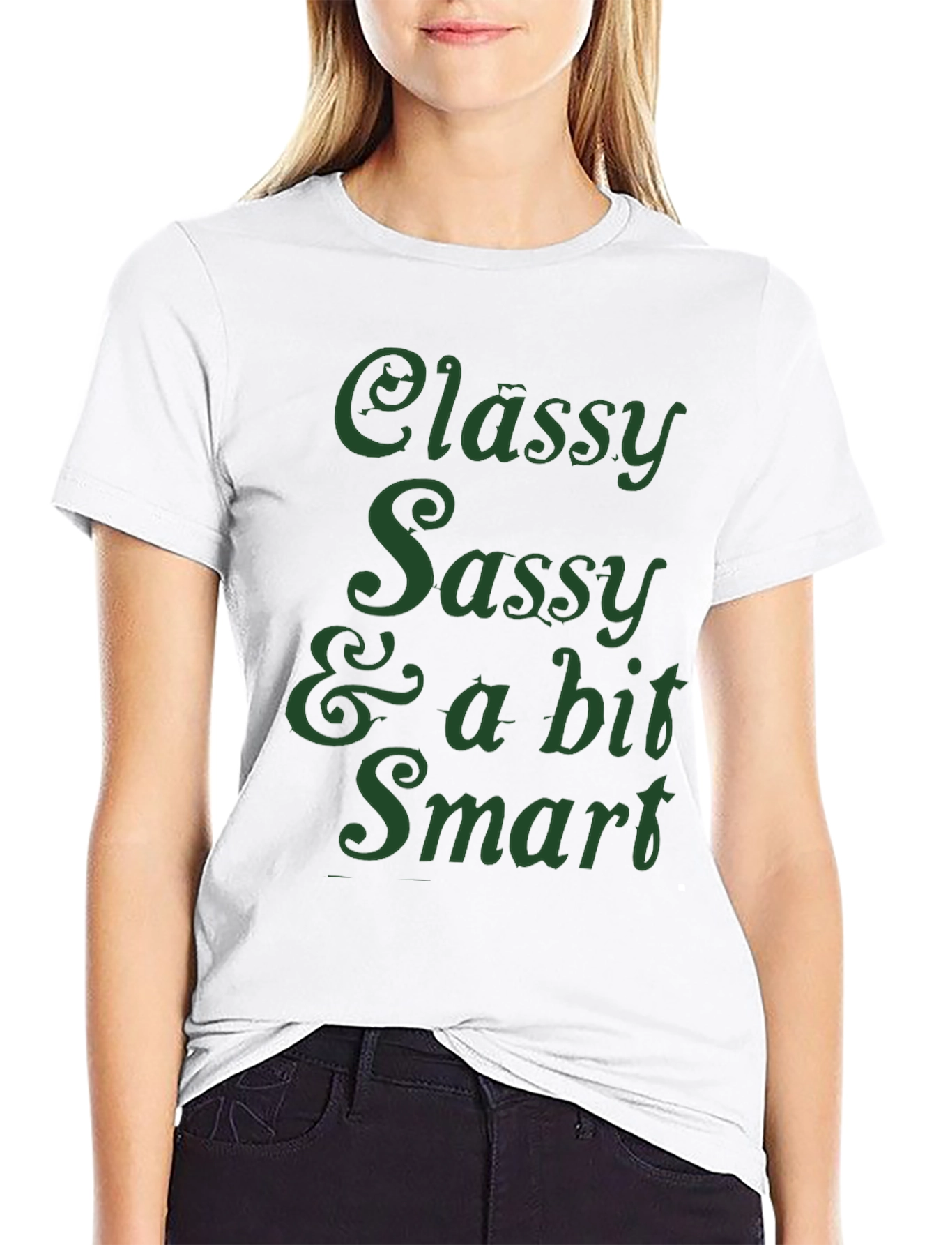 Classy Sassy Smart Graphic T-Shirt - Black